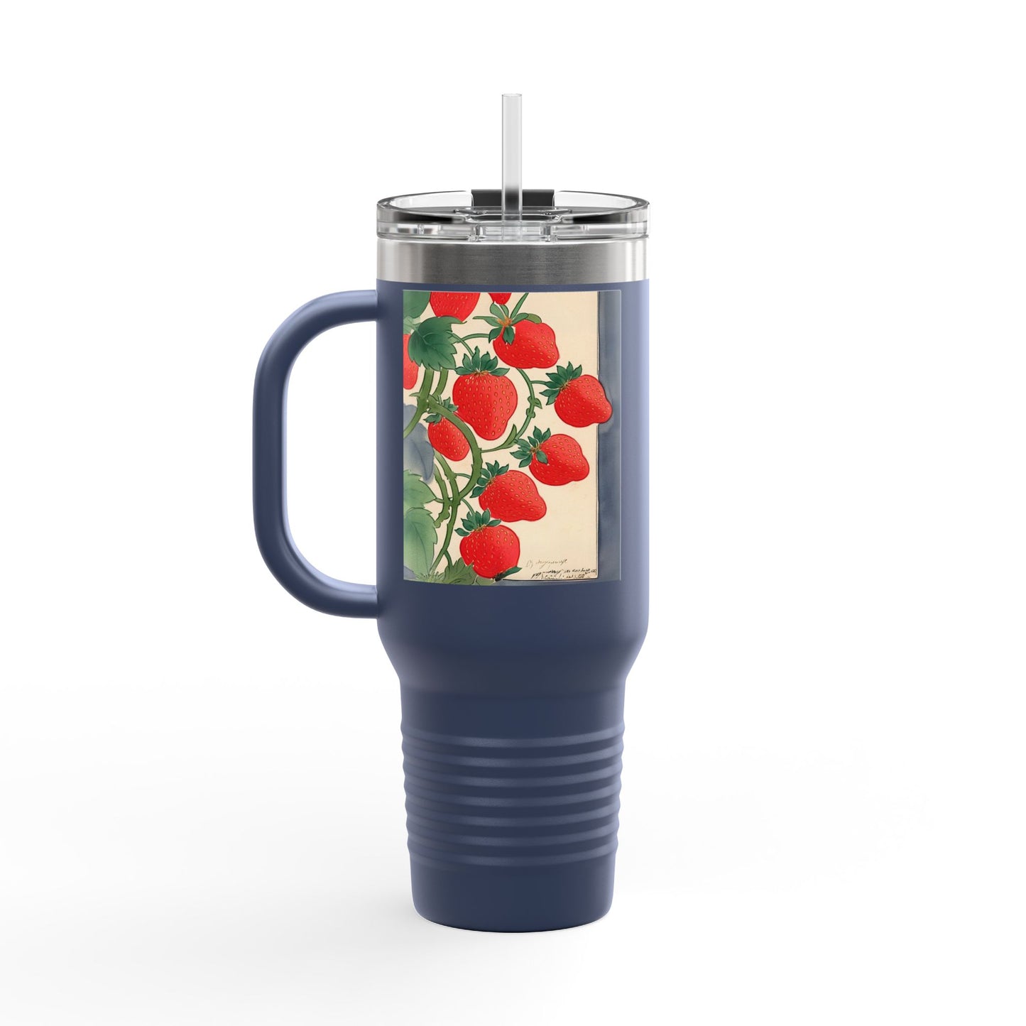 Strawberry Floral Insulated Travel Mug - 40oz
