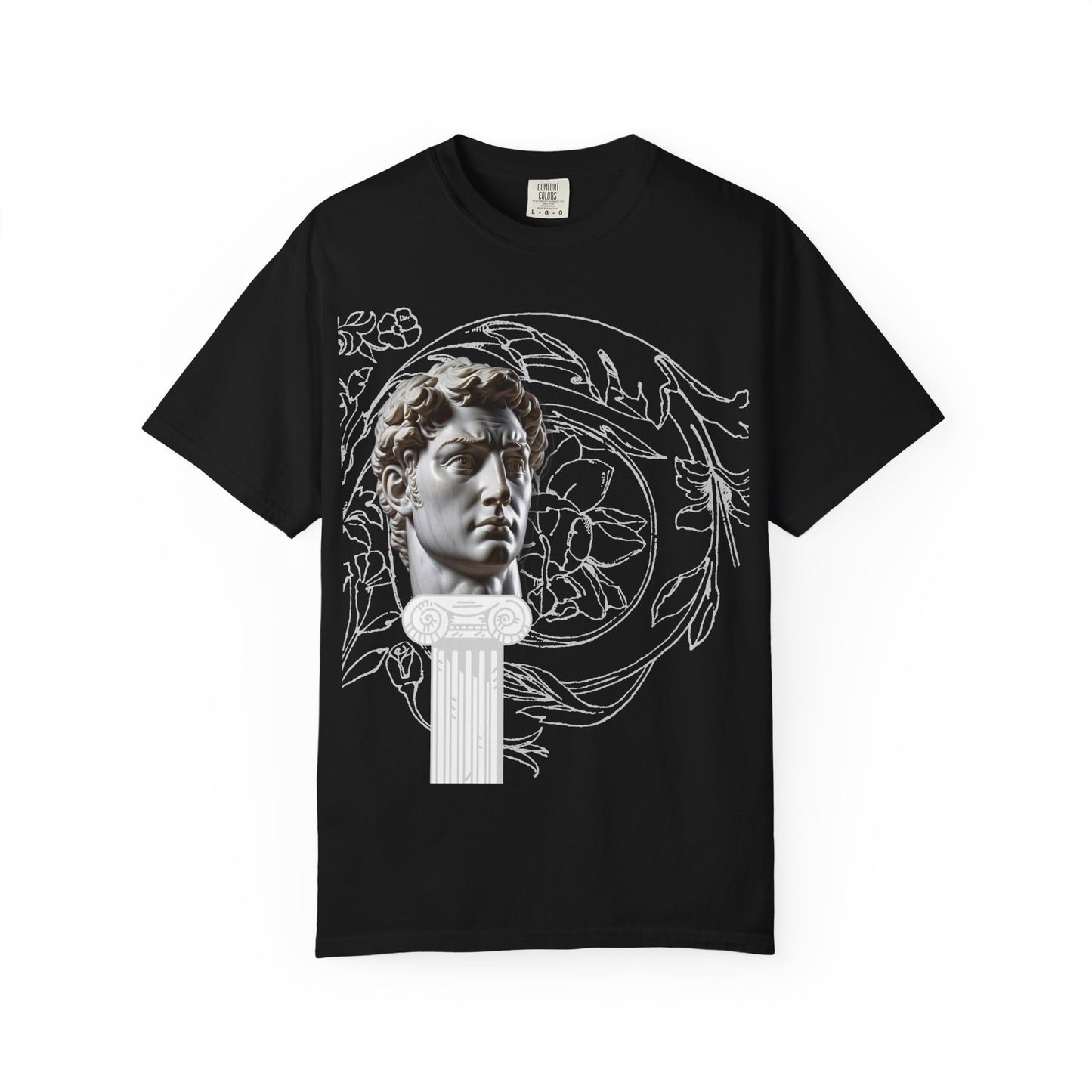 Artistic Roman Garment-Dyed T-shirt - Classic Sculpture Design