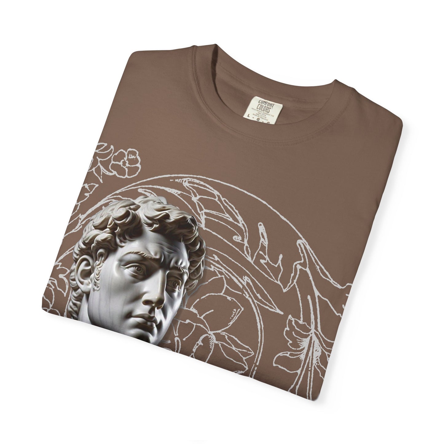 Artistic Roman Garment-Dyed T-shirt - Classic Sculpture Design