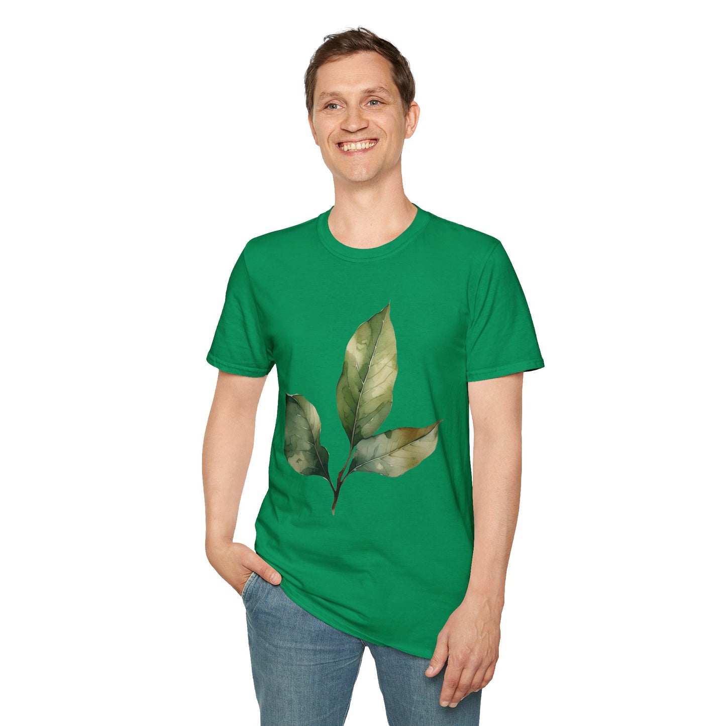 Botanical Leaf Unisex Softstyle T-Shirt - Eco-Friendly Casual Wear