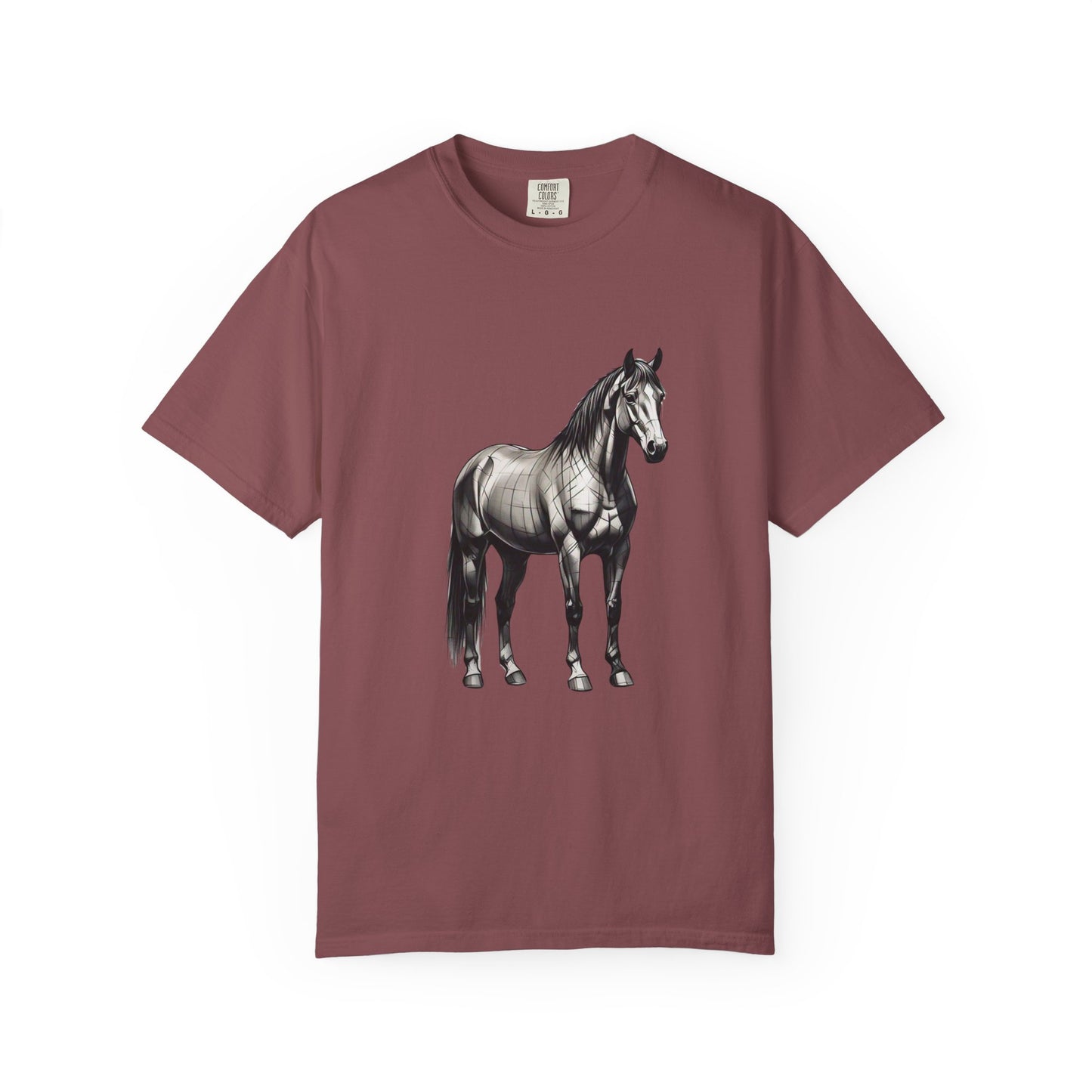 Equestrian Vibe Unisex Garment-Dyed T-Shirt - Horse Design