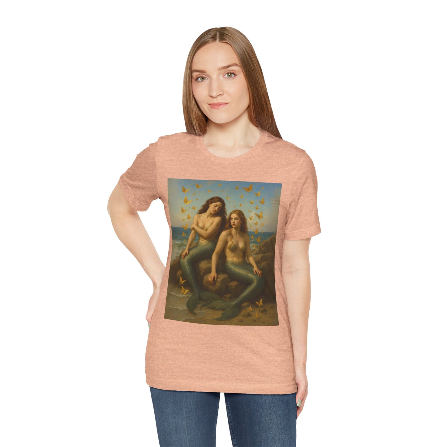 Mermaid Goddess Tee - Artistic Short Sleeve Shirt