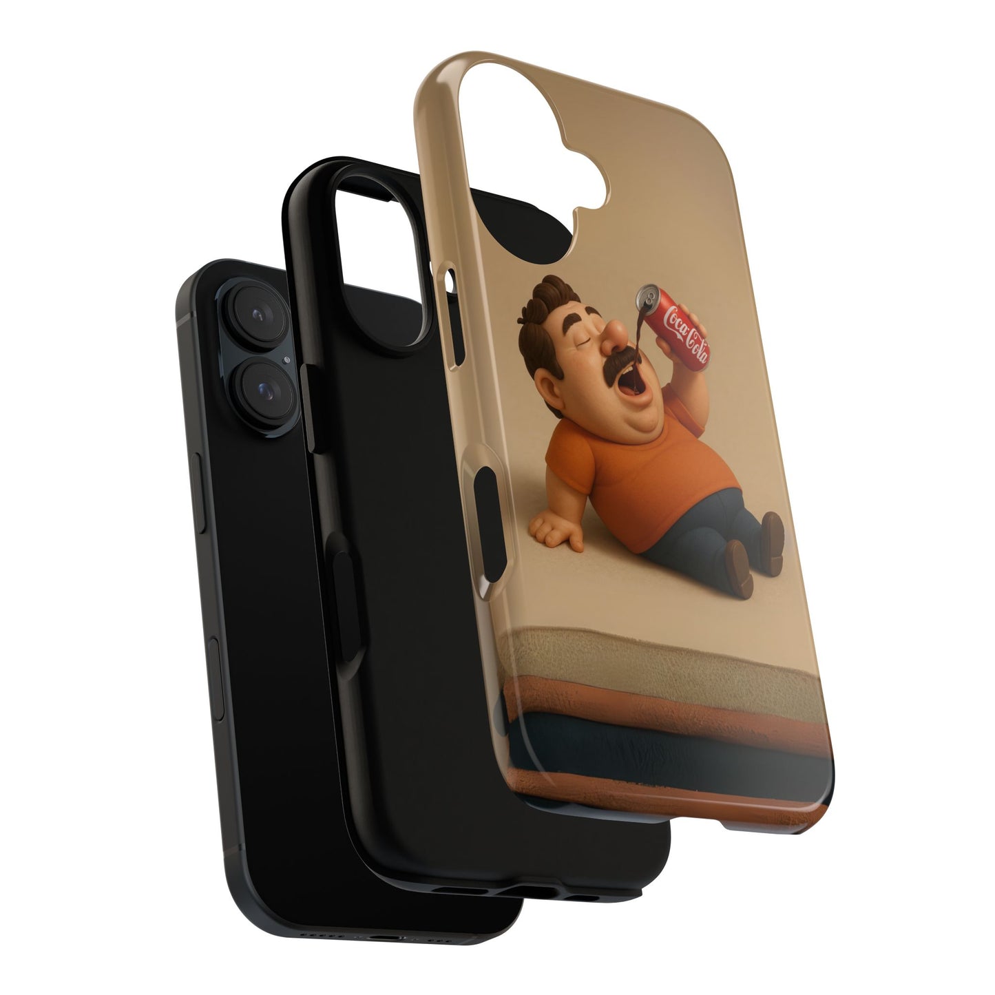 Funny Cartoon Phone Case - 'Coca-Cola Chill' Design