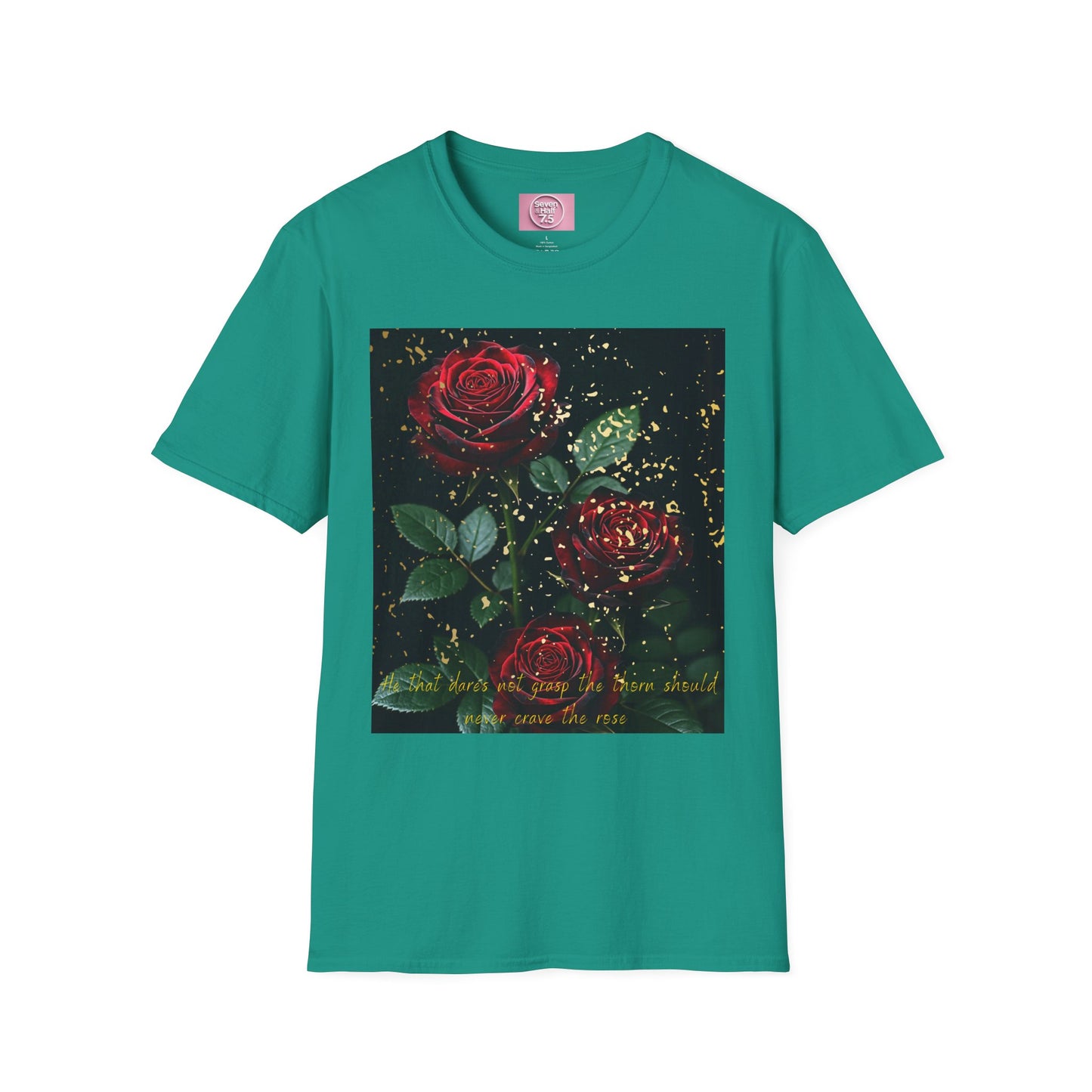 Elegant Rose Graphic T-Shirt - Inspirational Quote Design