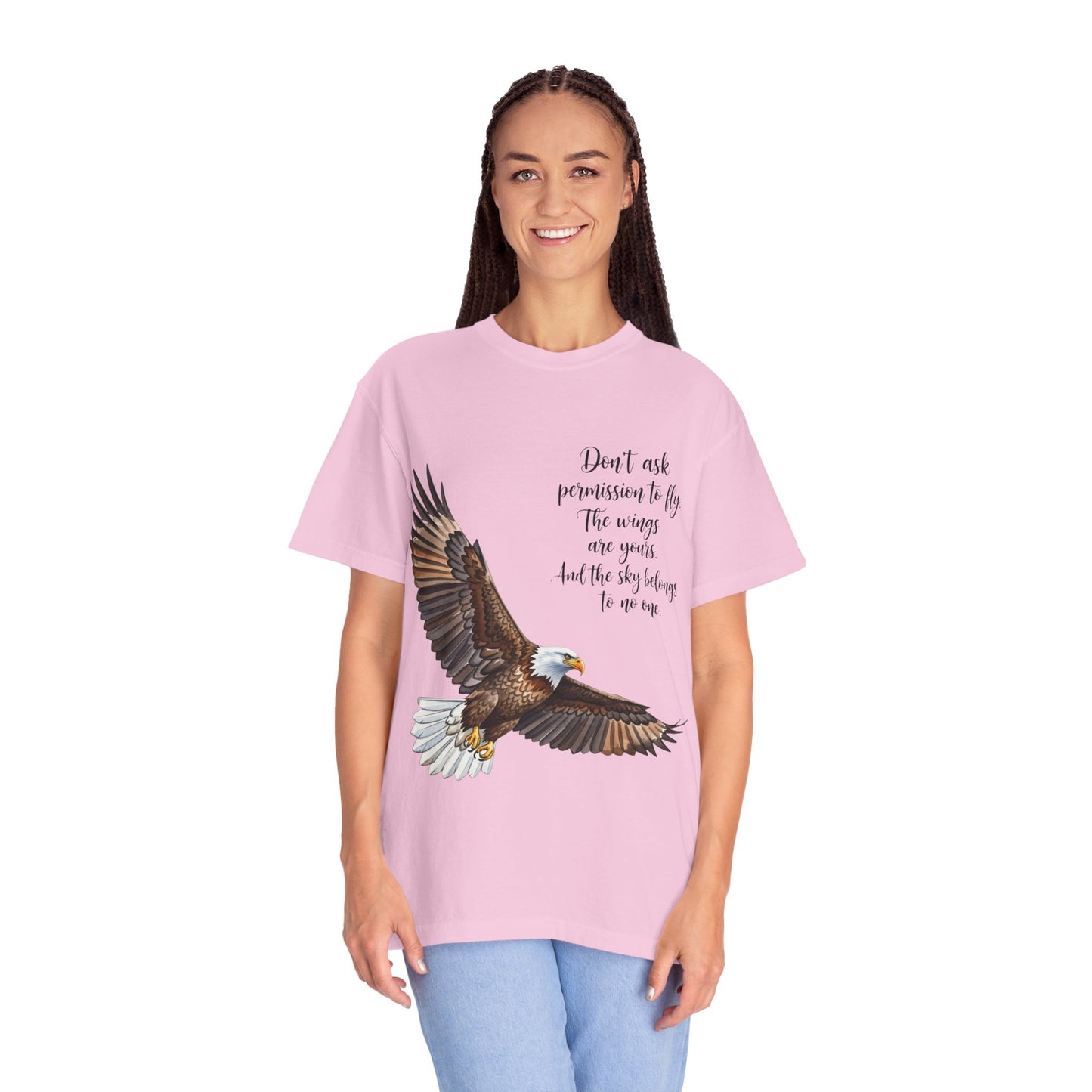Inspirational Eagle T-Shirt, Motivational Apparel, Gift for Nature Lovers, Unisex Size, Eco-Friendly Fashion, Casual Wear