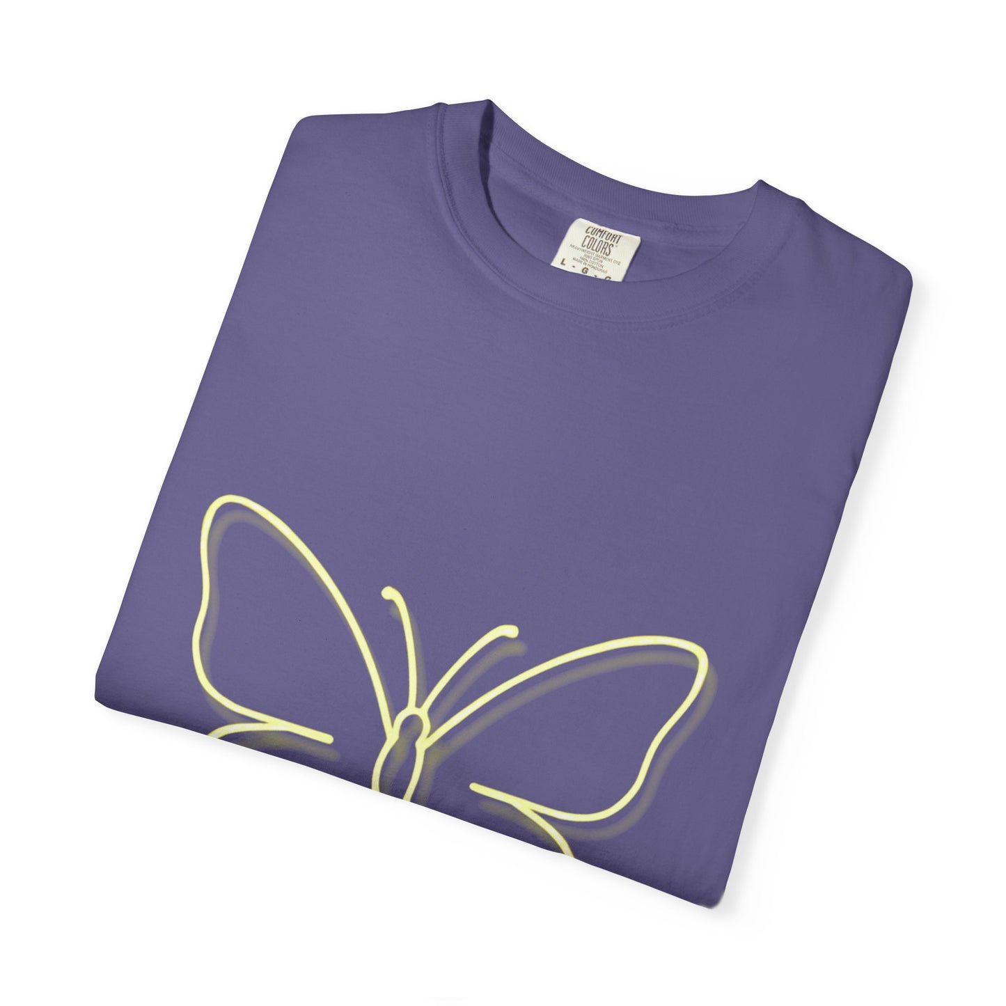 Butterfly Neon Unisex Garment-Dyed T-Shirt | Casual Wear for Nature Lovers
