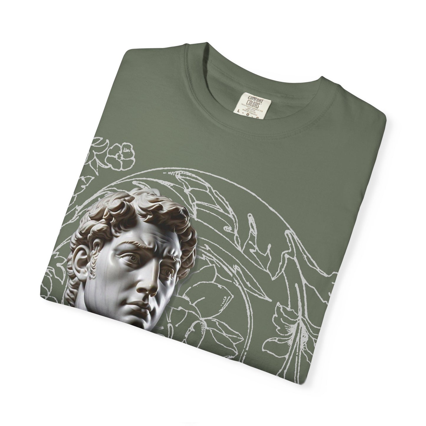 Artistic Roman Garment-Dyed T-shirt - Classic Sculpture Design