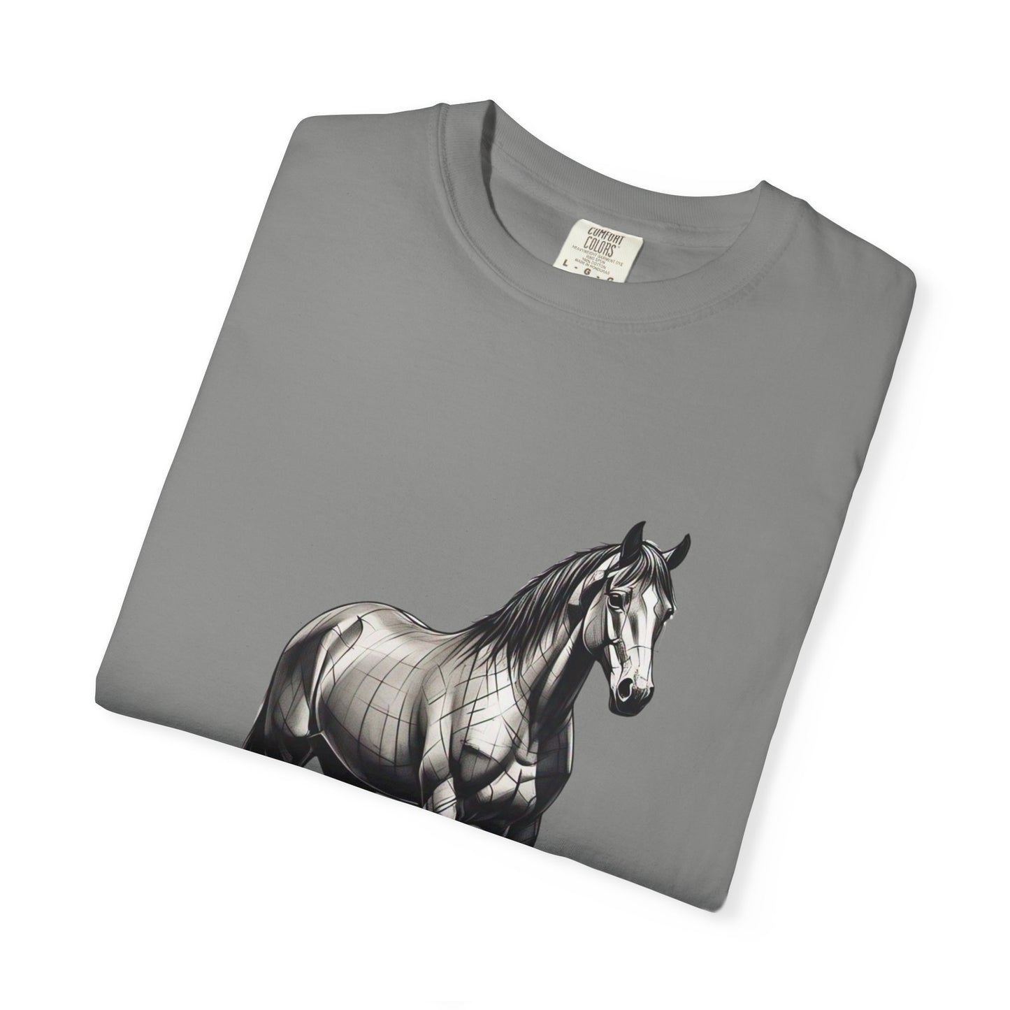 Equestrian Vibe Unisex Garment-Dyed T-Shirt - Horse Design