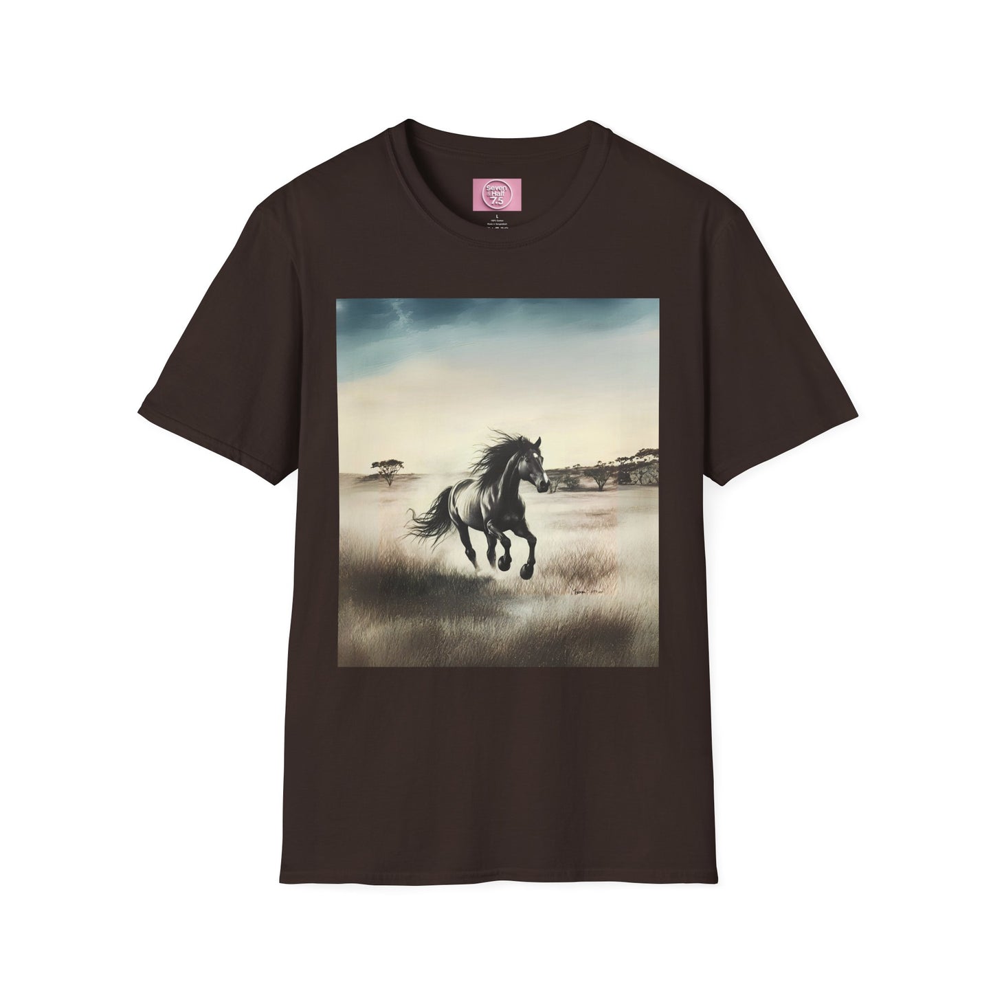 Majestic Horse Unisex Softstyle T-Shirt - Nature Inspired Graphic Tee