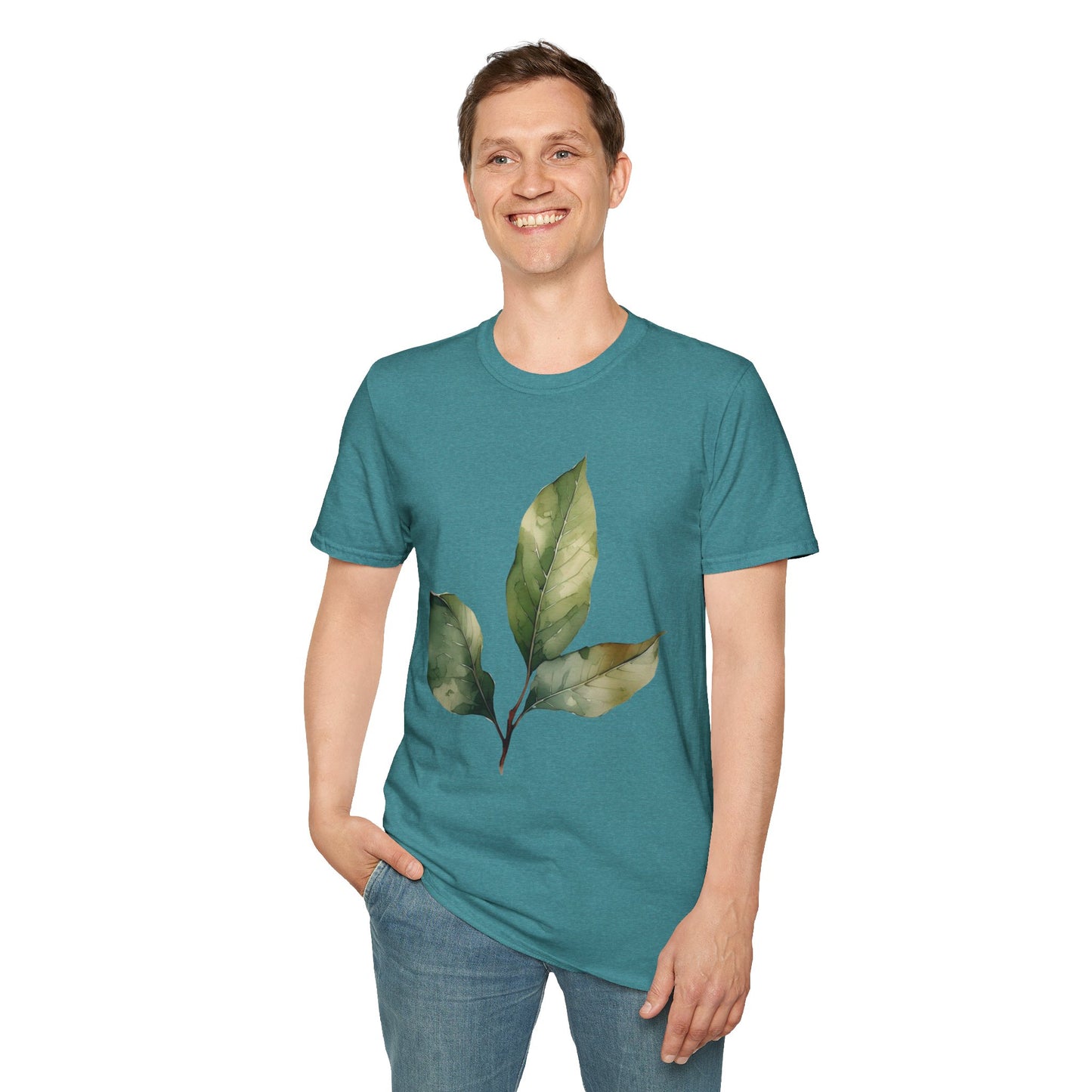 Botanical Leaf Unisex Softstyle T-Shirt - Eco-Friendly Casual Wear