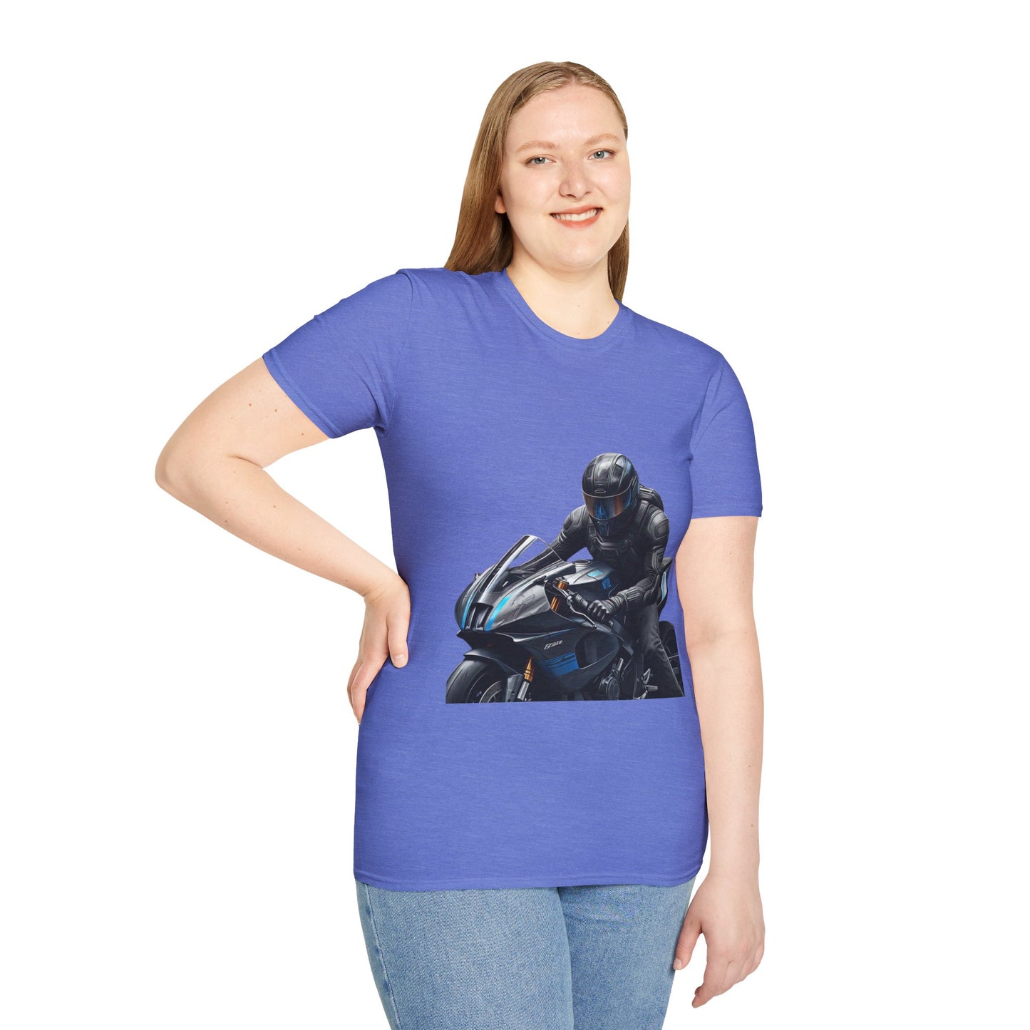 Motorcycle Rider Tee - Unisex Softstyle T-Shirt