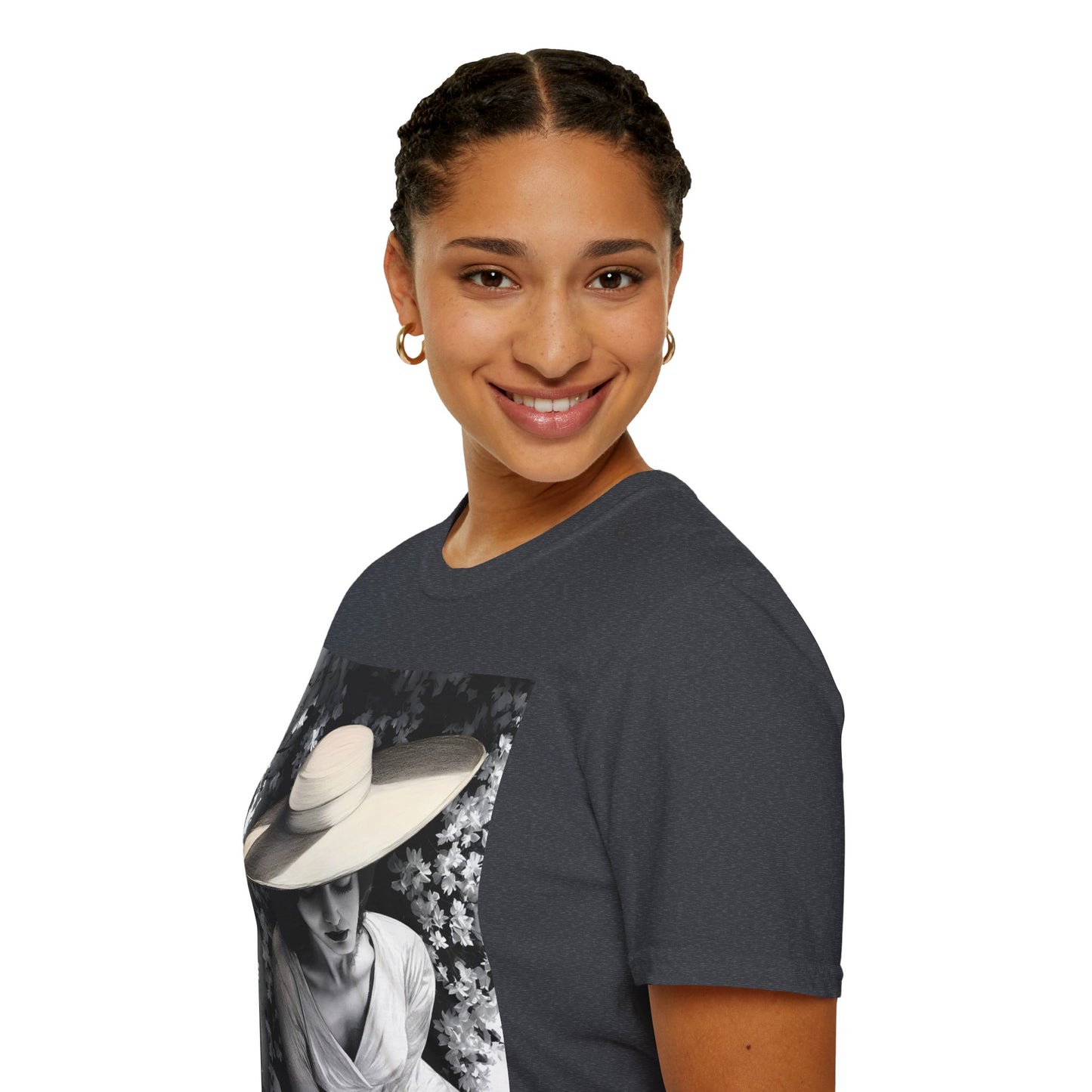 Elegant Charcoal art Softstyle T-Shirt - Perfect for Spring and Summer