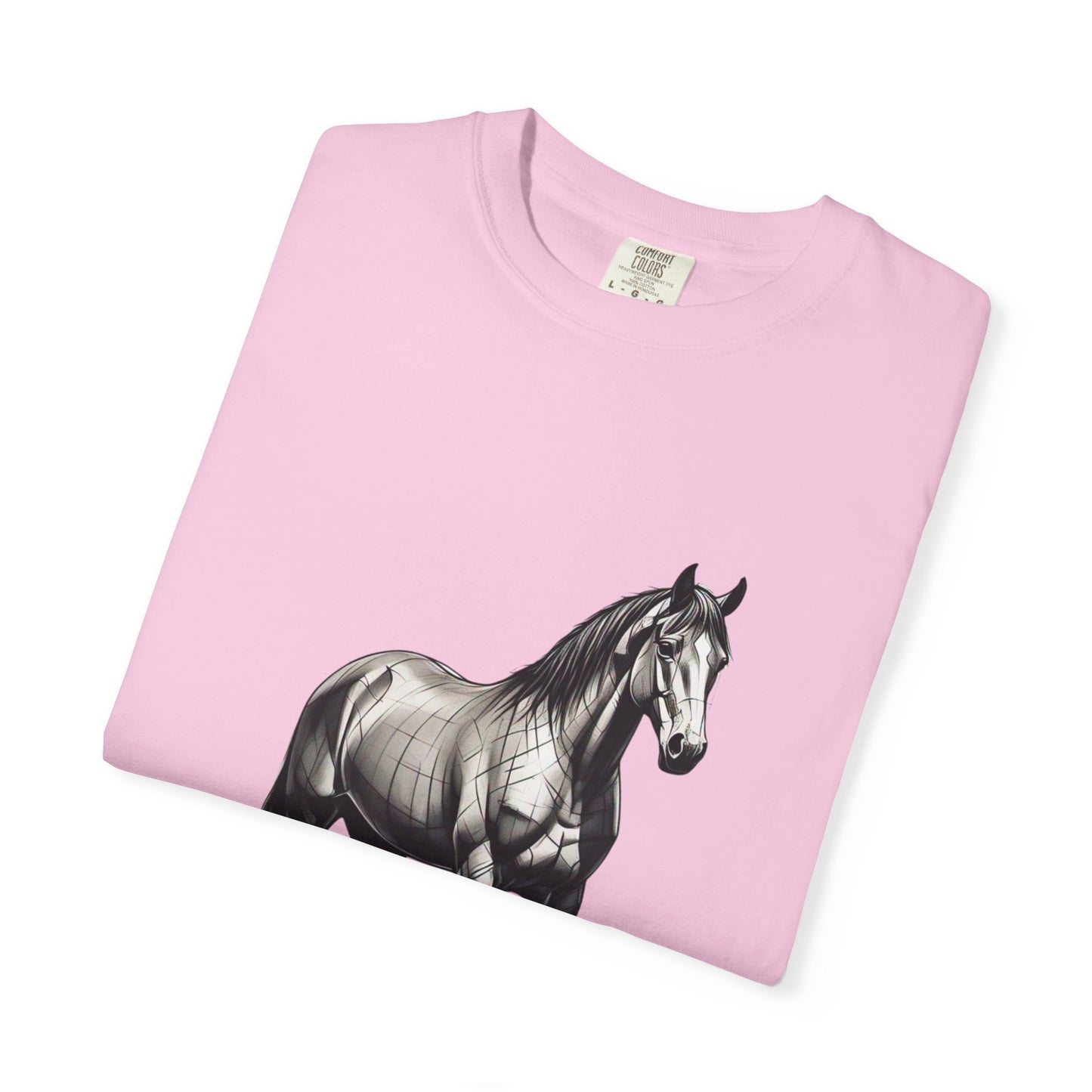Equestrian Vibe Unisex Garment-Dyed T-Shirt - Horse Design
