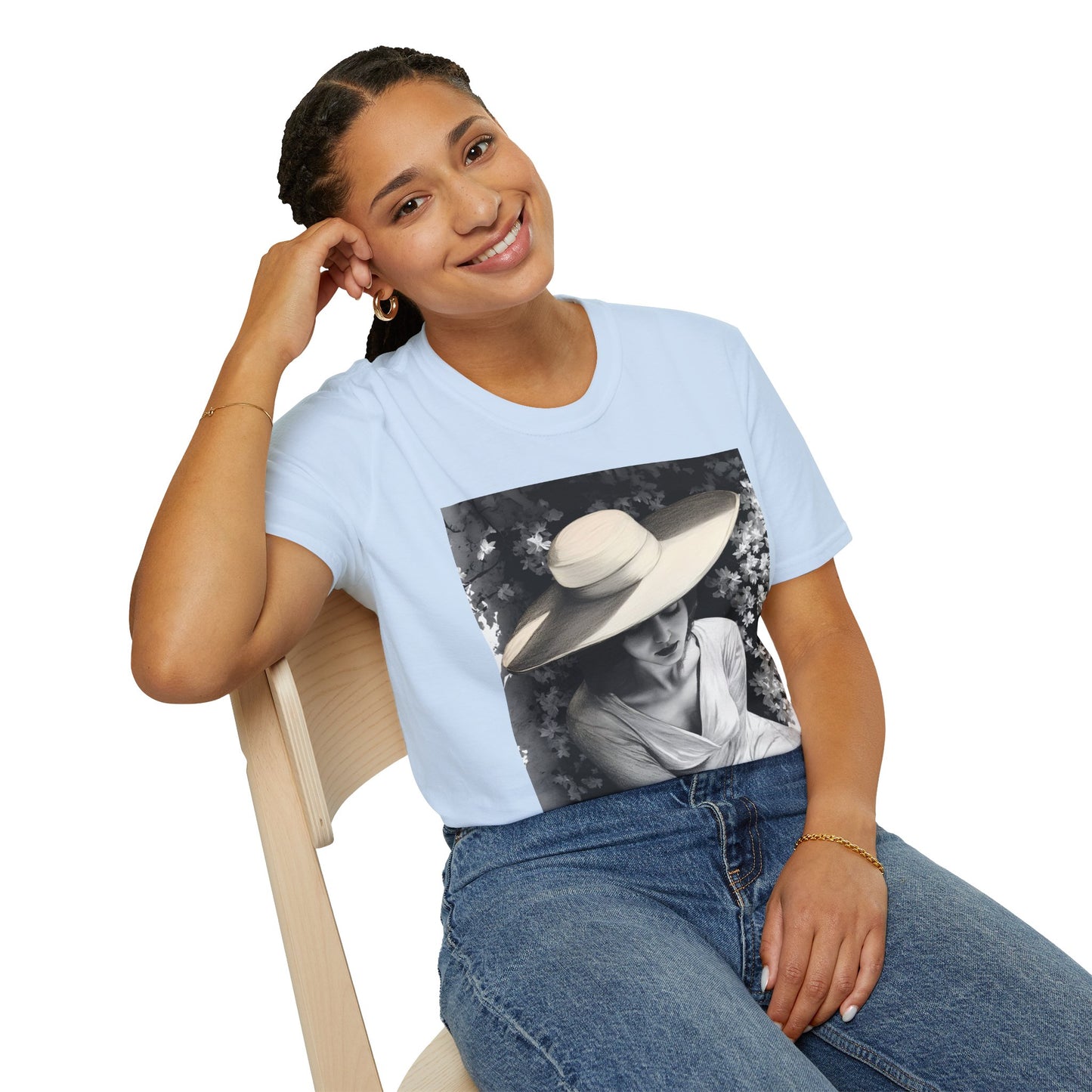Elegant Charcoal art Softstyle T-Shirt - Perfect for Spring and Summer