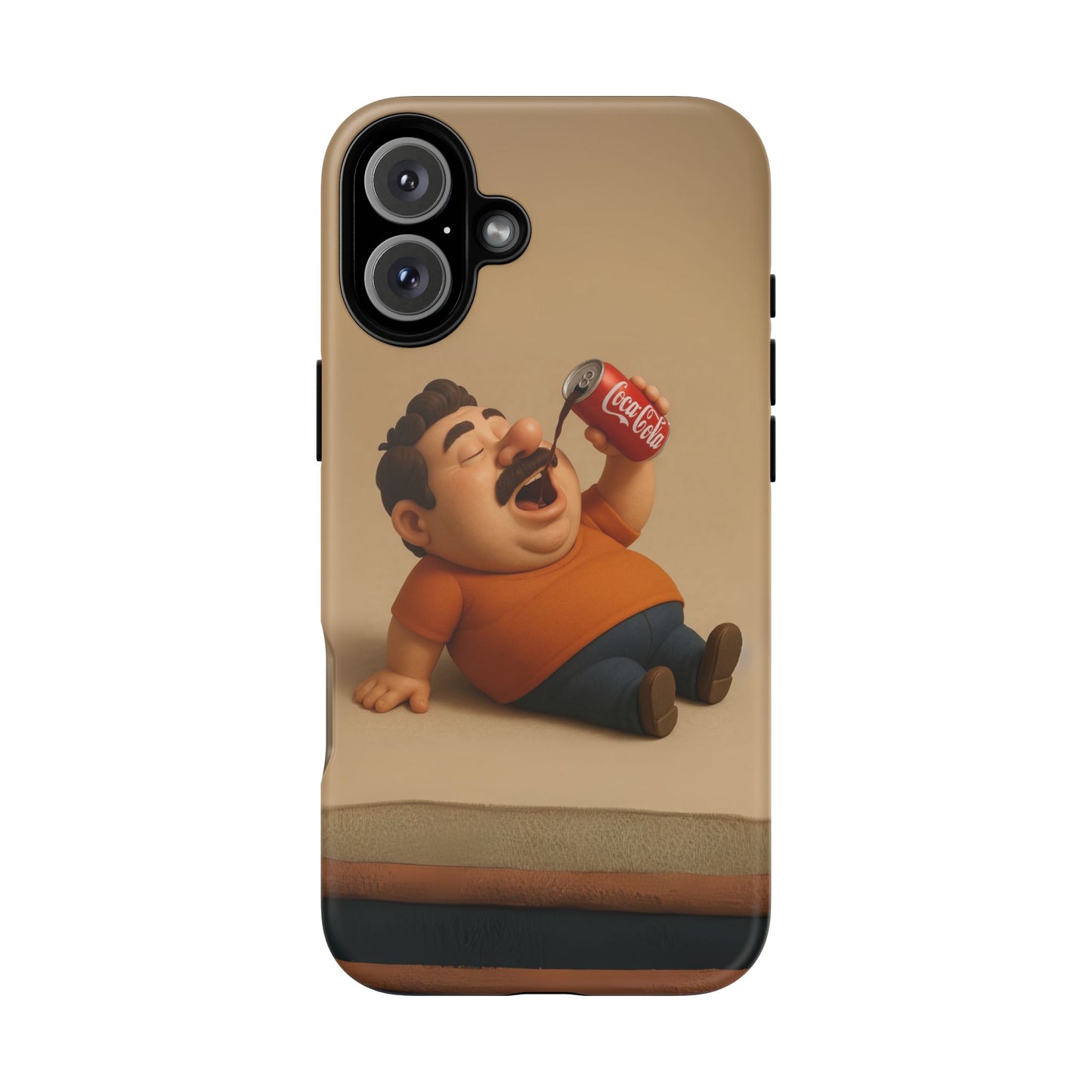 Funny Cartoon Phone Case - 'Coca-Cola Chill' Design