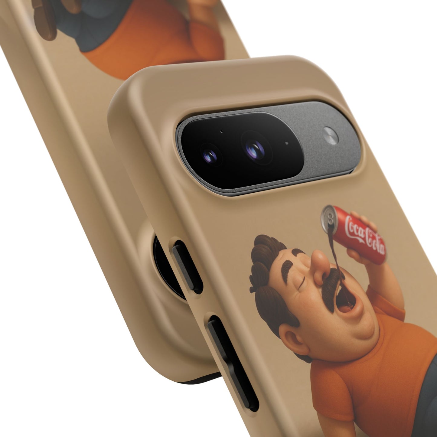 Funny Cartoon Phone Case - 'Coca-Cola Chill' Design
