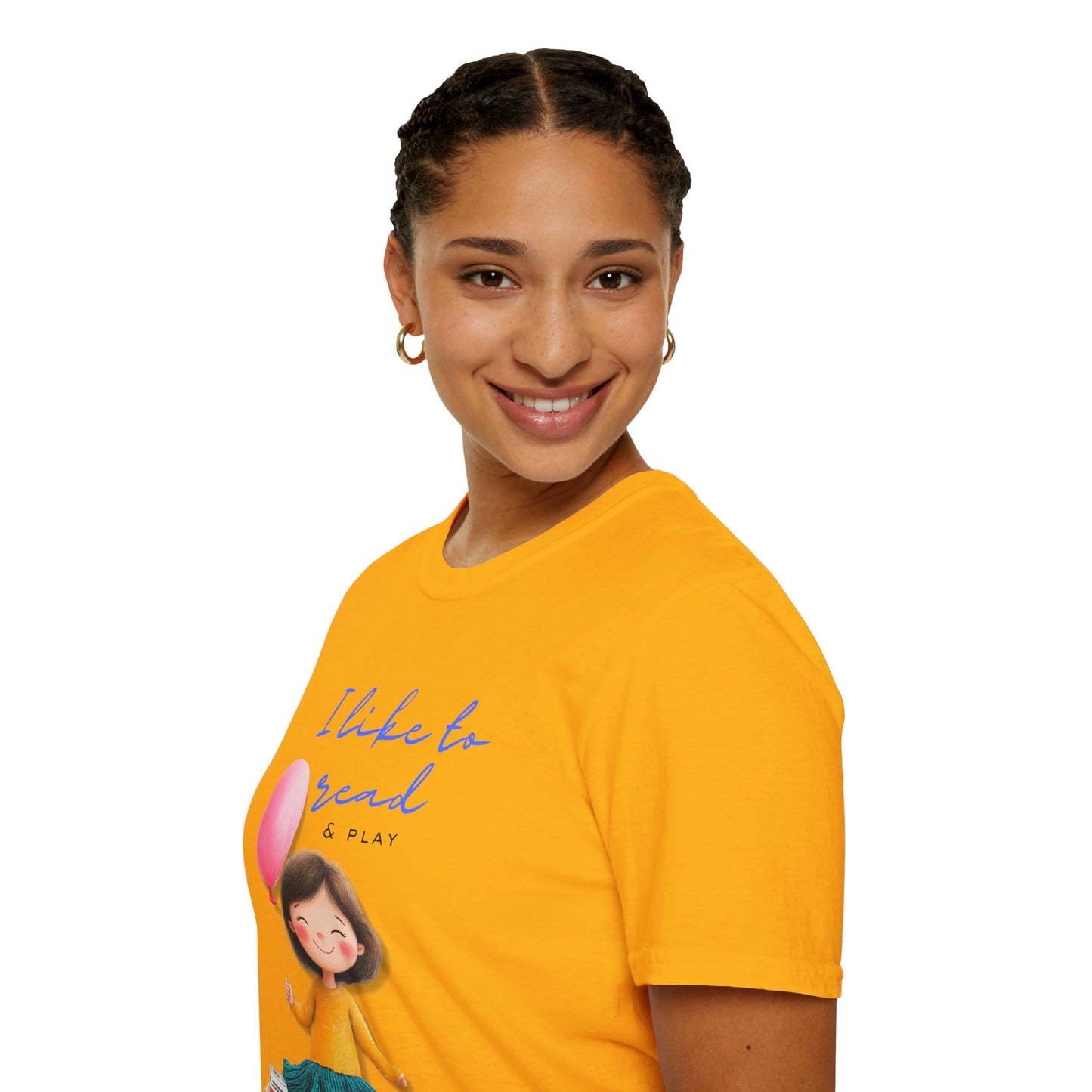 Women's Fun T-Shirt - "I Like to Read & Play"
