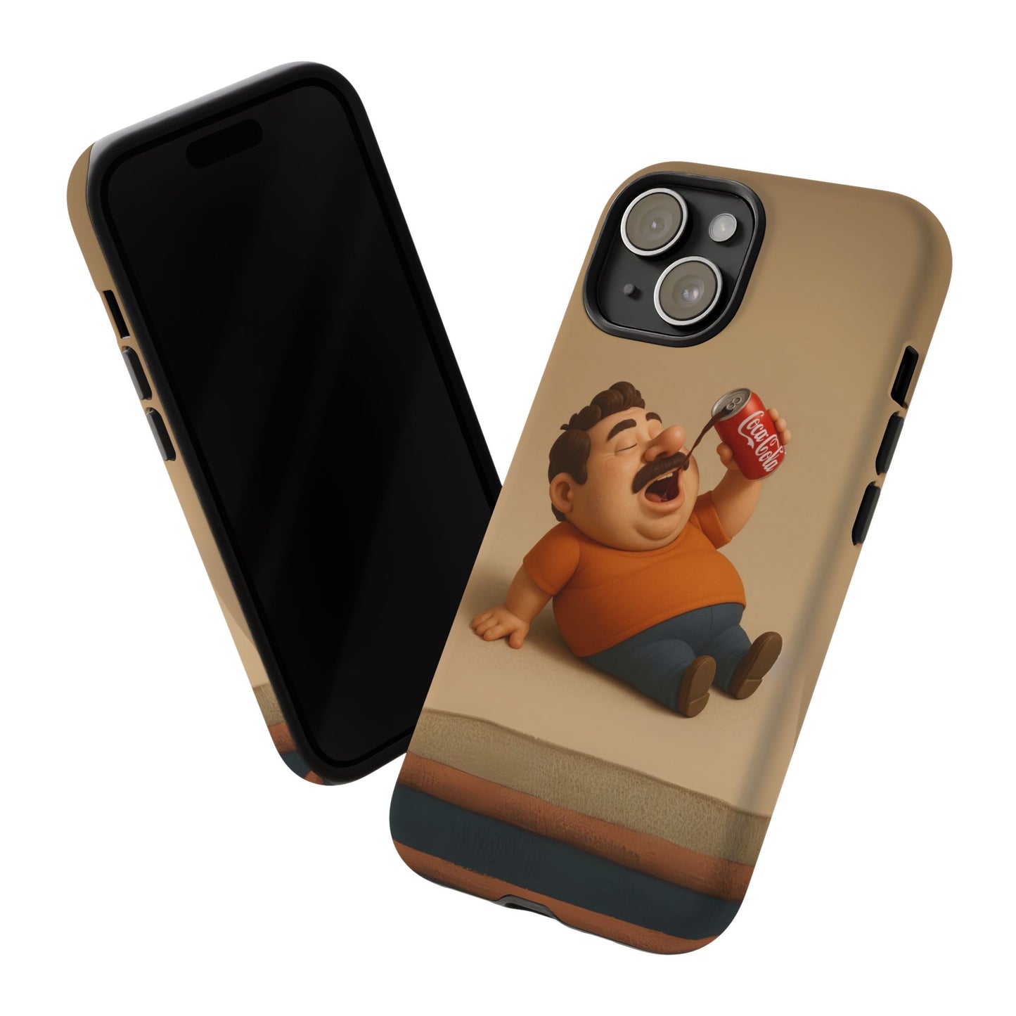 Funny Cartoon Phone Case - 'Coca-Cola Chill' Design