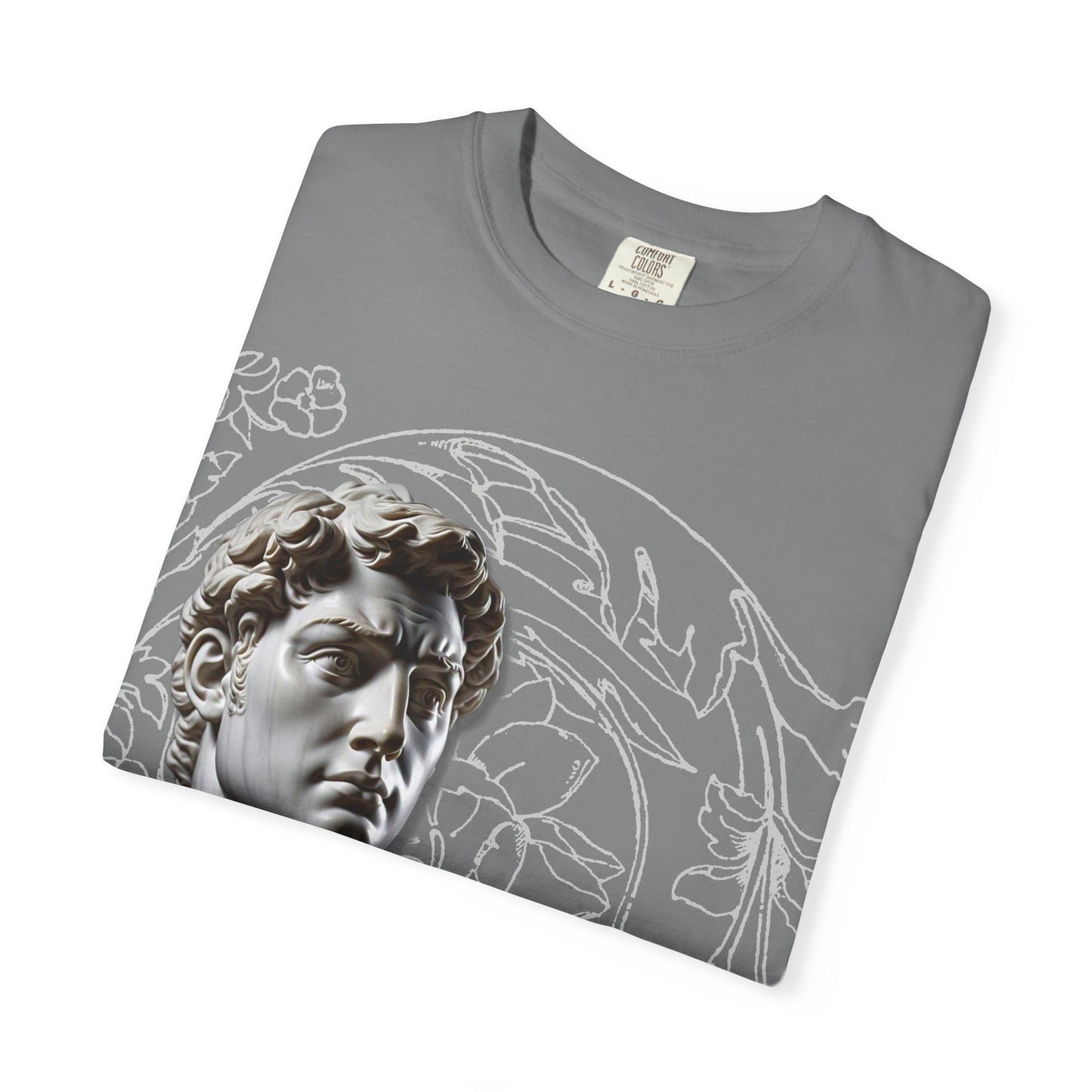 Artistic Roman Garment-Dyed T-shirt - Classic Sculpture Design