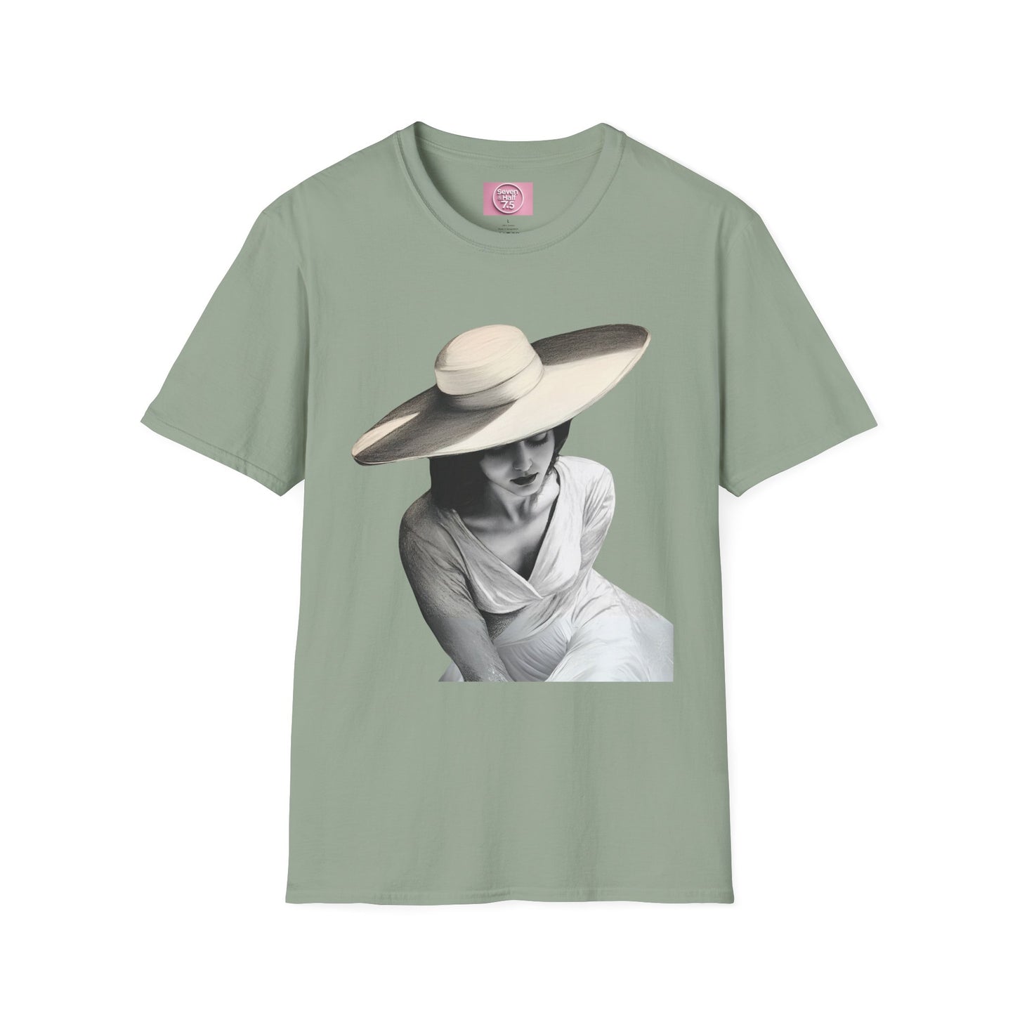 Artistic Women's Softstyle T-Shirt - Charcoal art Design