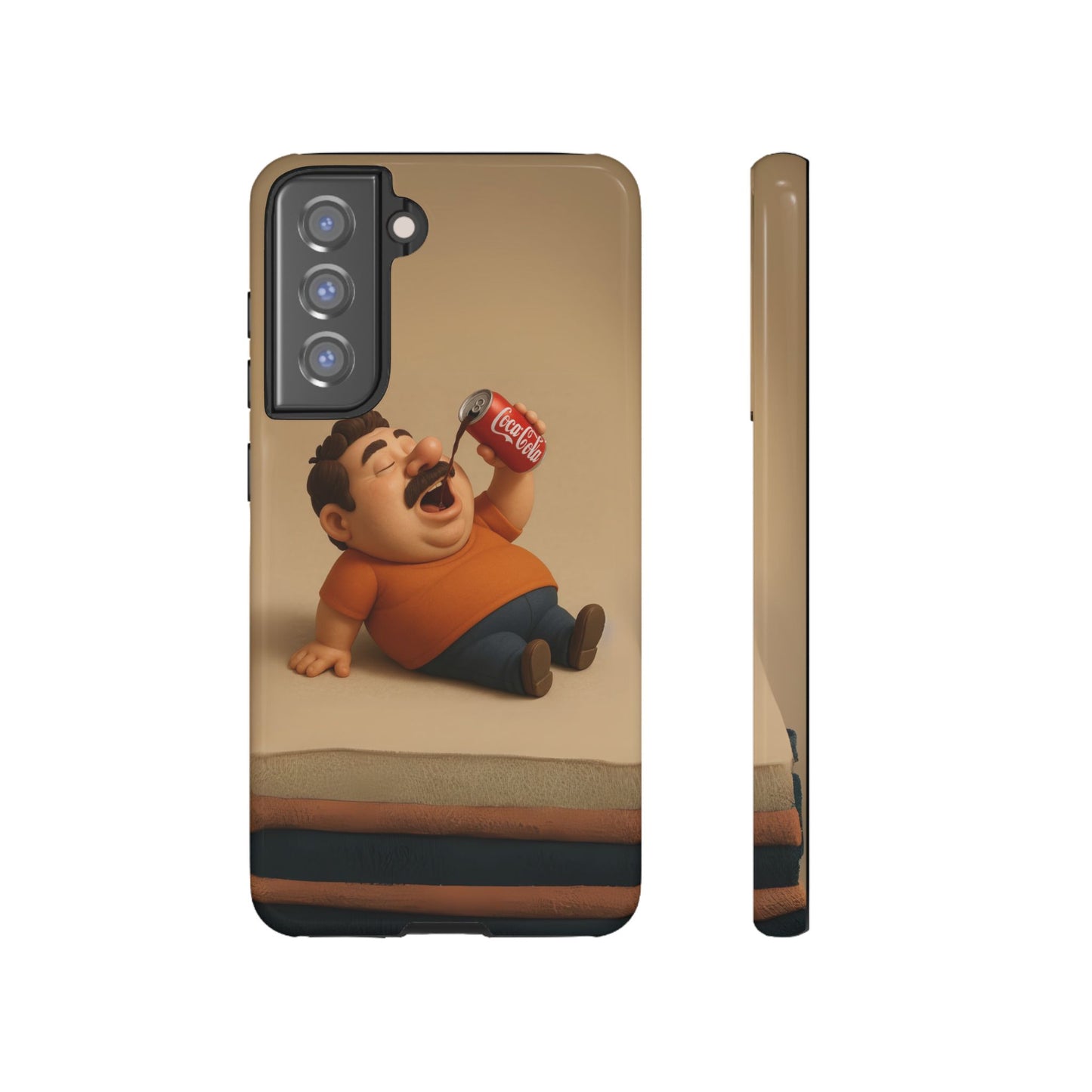 Funny Cartoon Phone Case - 'Coca-Cola Chill' Design