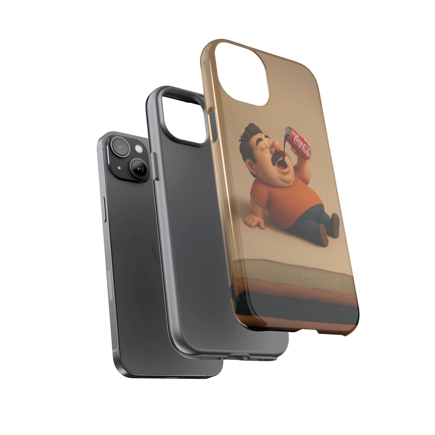 Funny Cartoon Phone Case - 'Coca-Cola Chill' Design