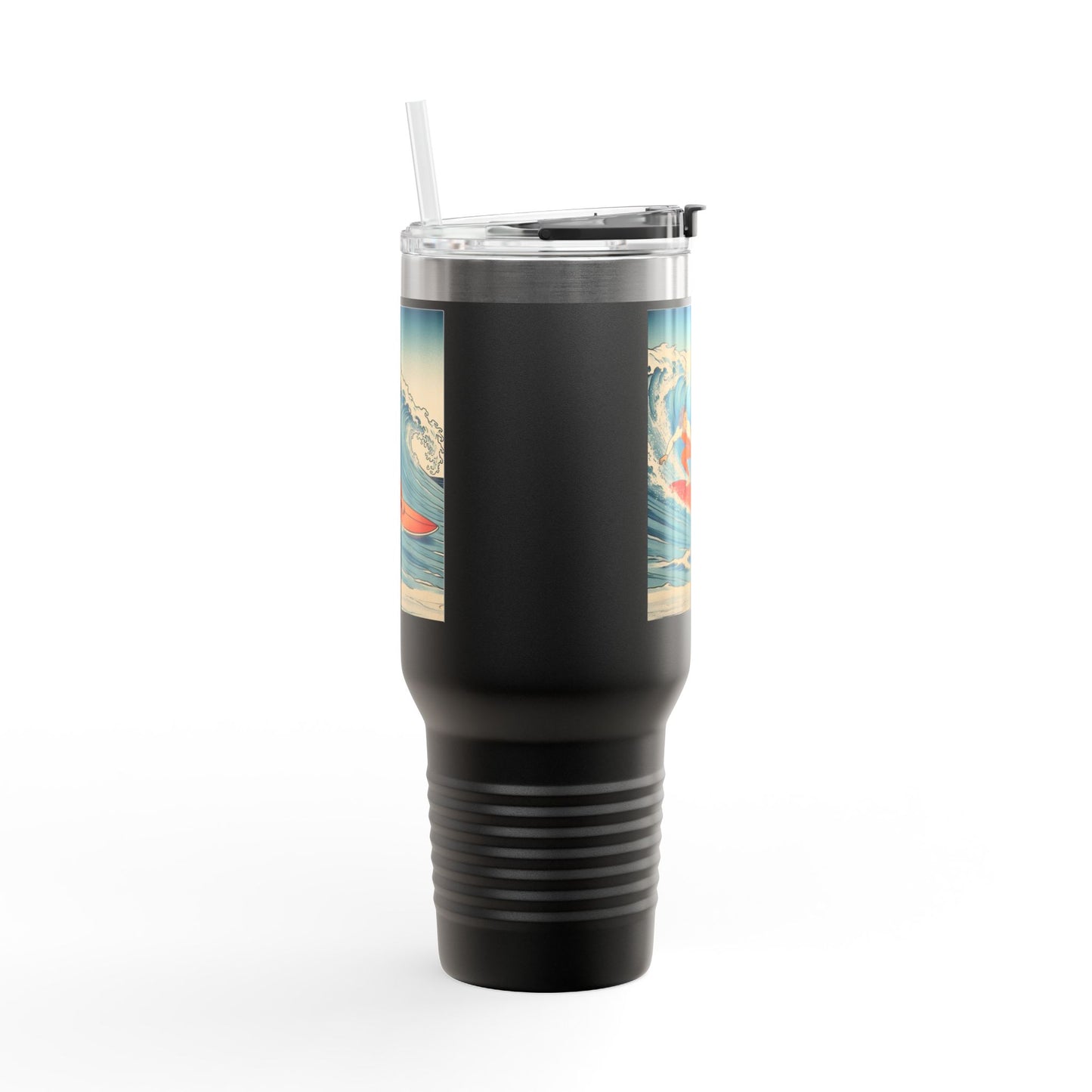 Surf Wave Insulated Travel Mug - 40oz Water Bottle for Beach Lovers