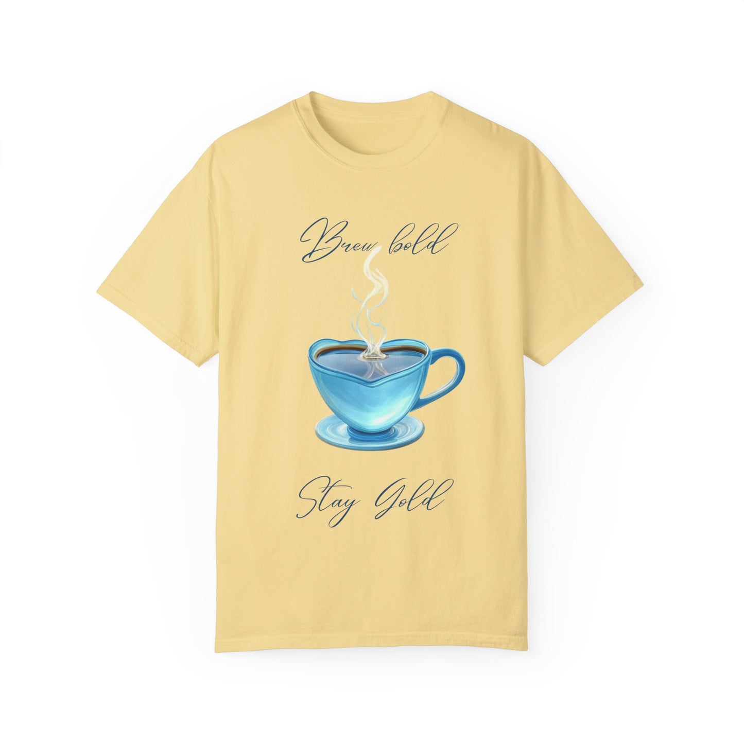 Brew Bold Unisex Garment-Dyed T-Shirt - Coffee Lover's Design