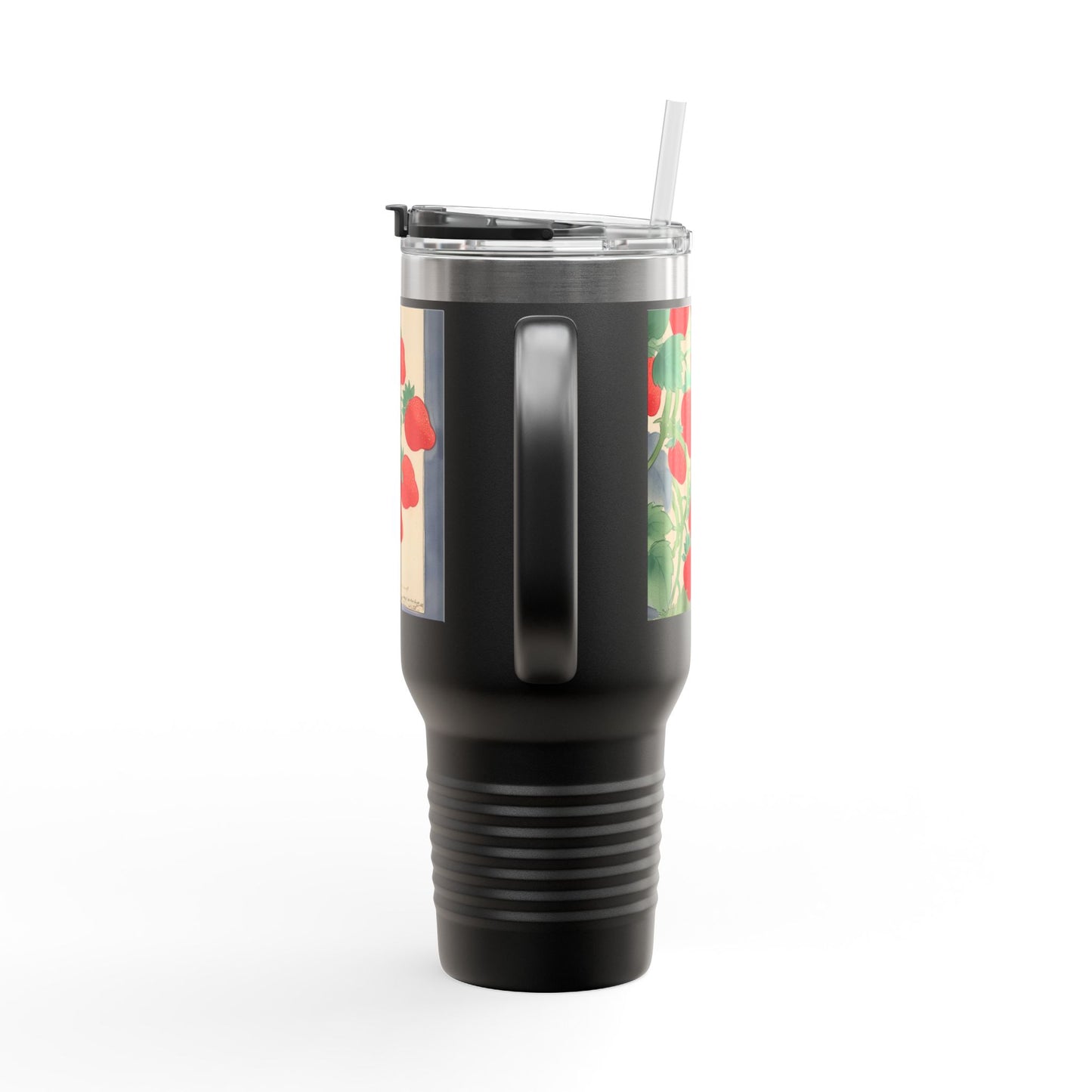 Strawberry Floral Insulated Travel Mug - 40oz