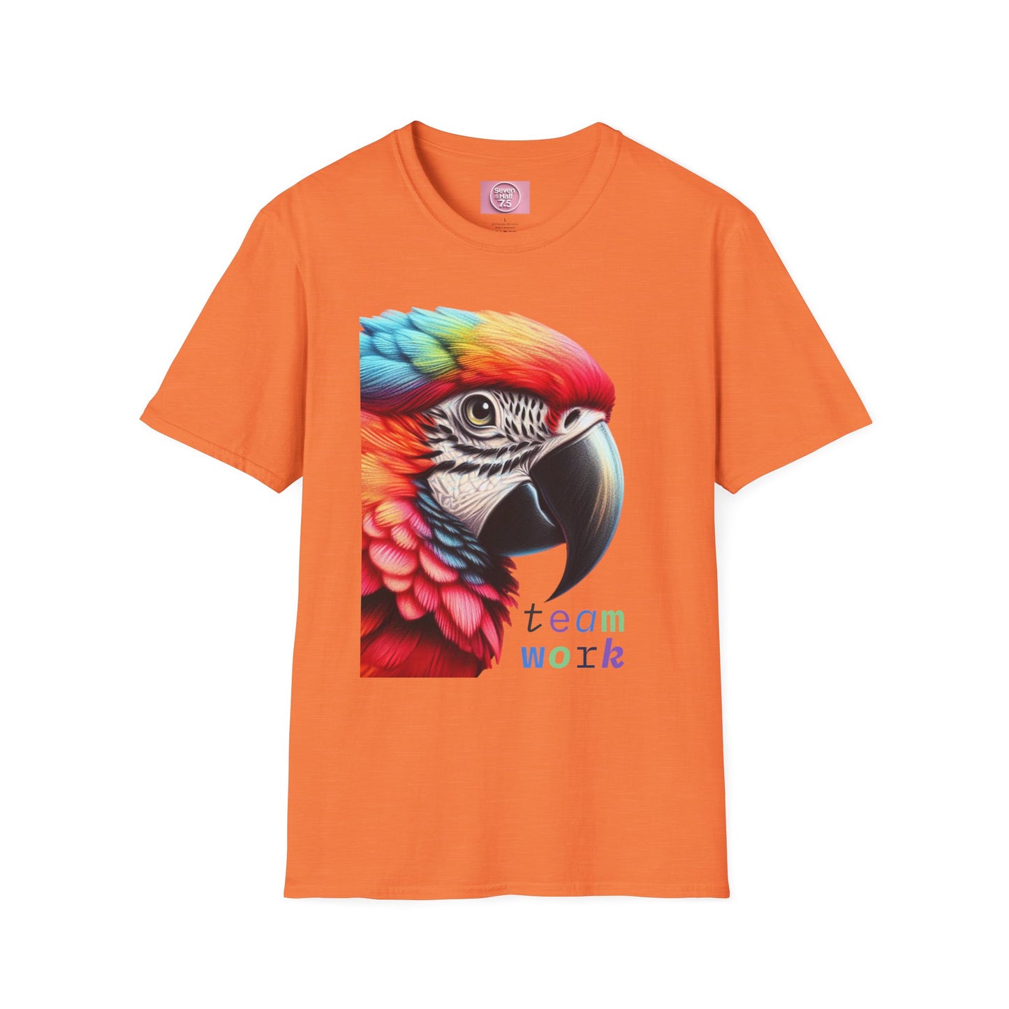 Vibrant Parrot Teamwork T-Shirt for Nature Lovers
