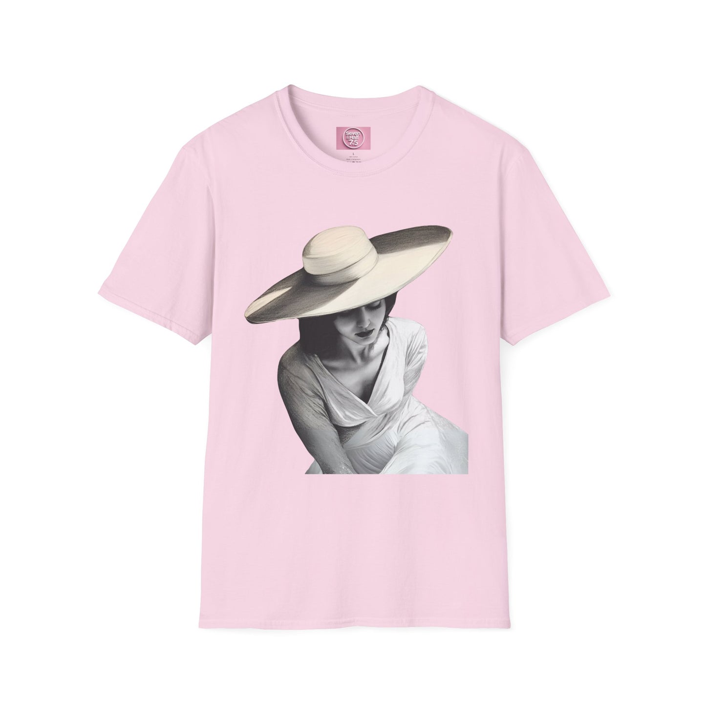 Artistic Women's Softstyle T-Shirt - Charcoal art Design