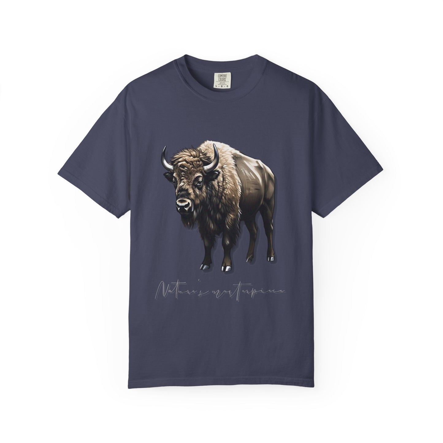 Nature-Inspired Buffalo Unisex T-Shirt - Garment-Dyed Design