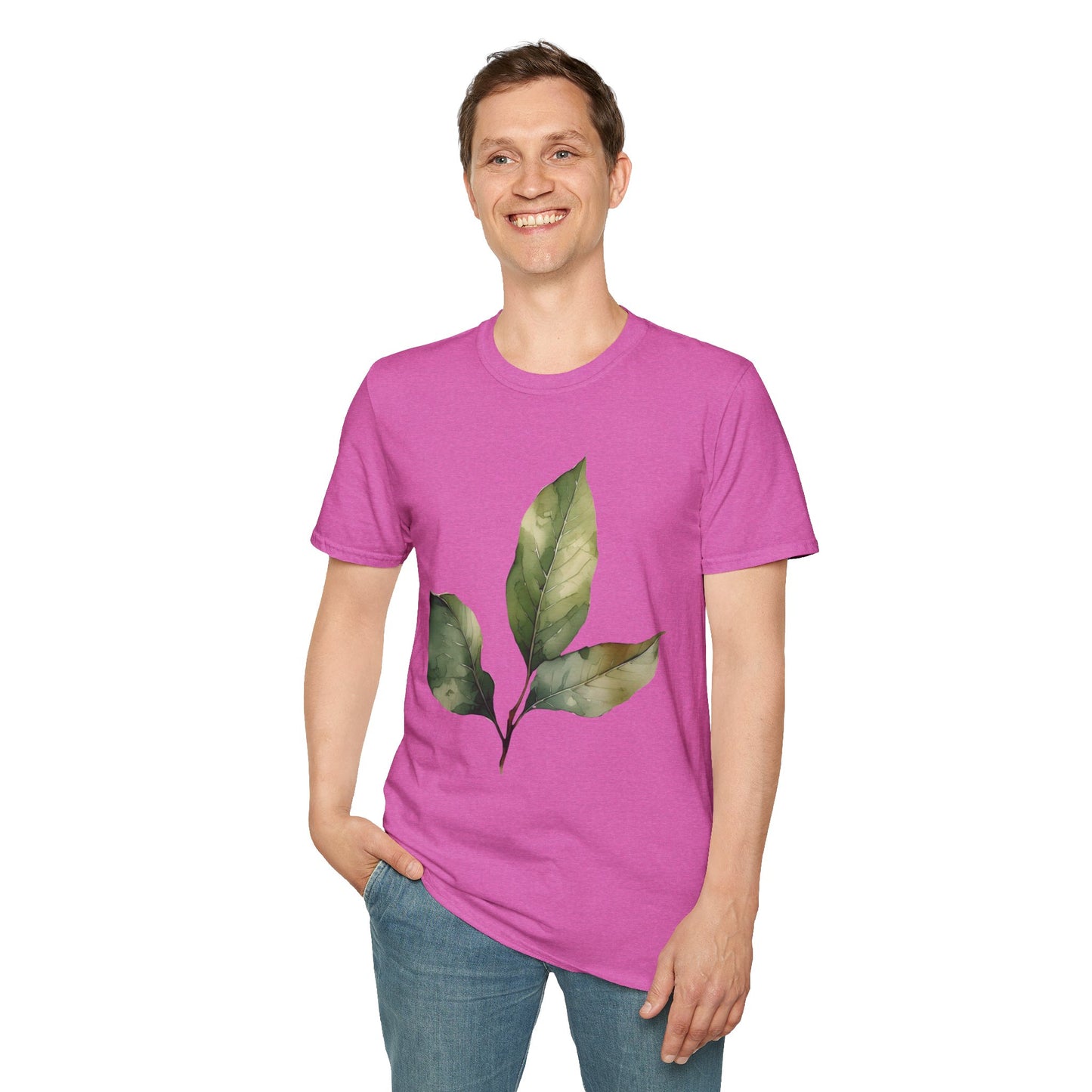 Botanical Leaf Unisex Softstyle T-Shirt - Eco-Friendly Casual Wear