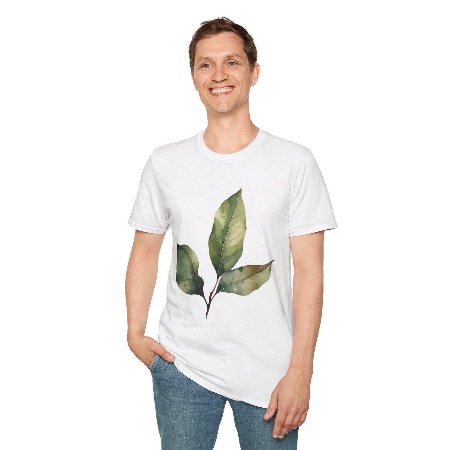 Botanical Leaf Unisex Softstyle T-Shirt - Eco-Friendly Casual Wear