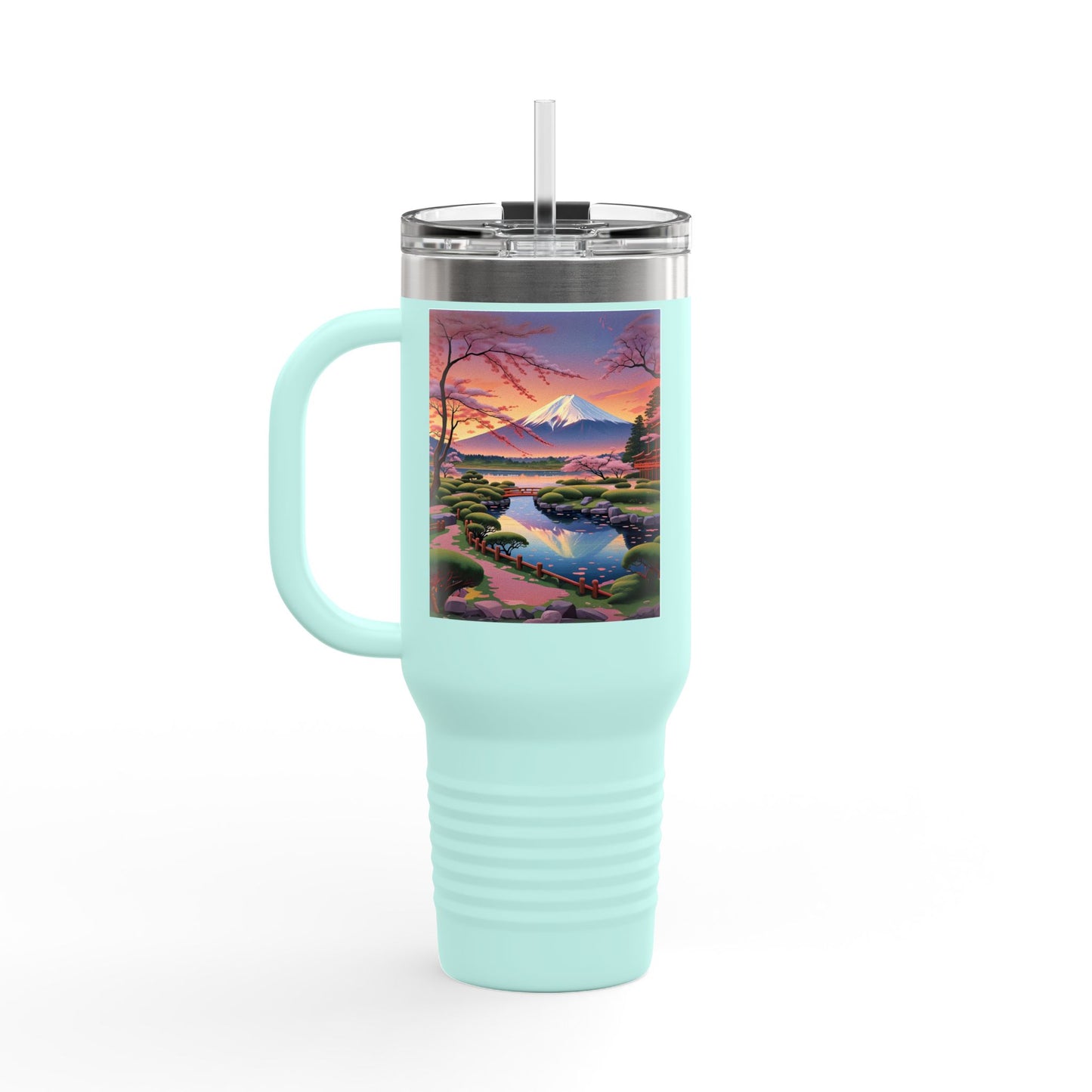 Nature-Inspired Insulated Travel Mug - 40oz Adventure Mug with Scenic Design