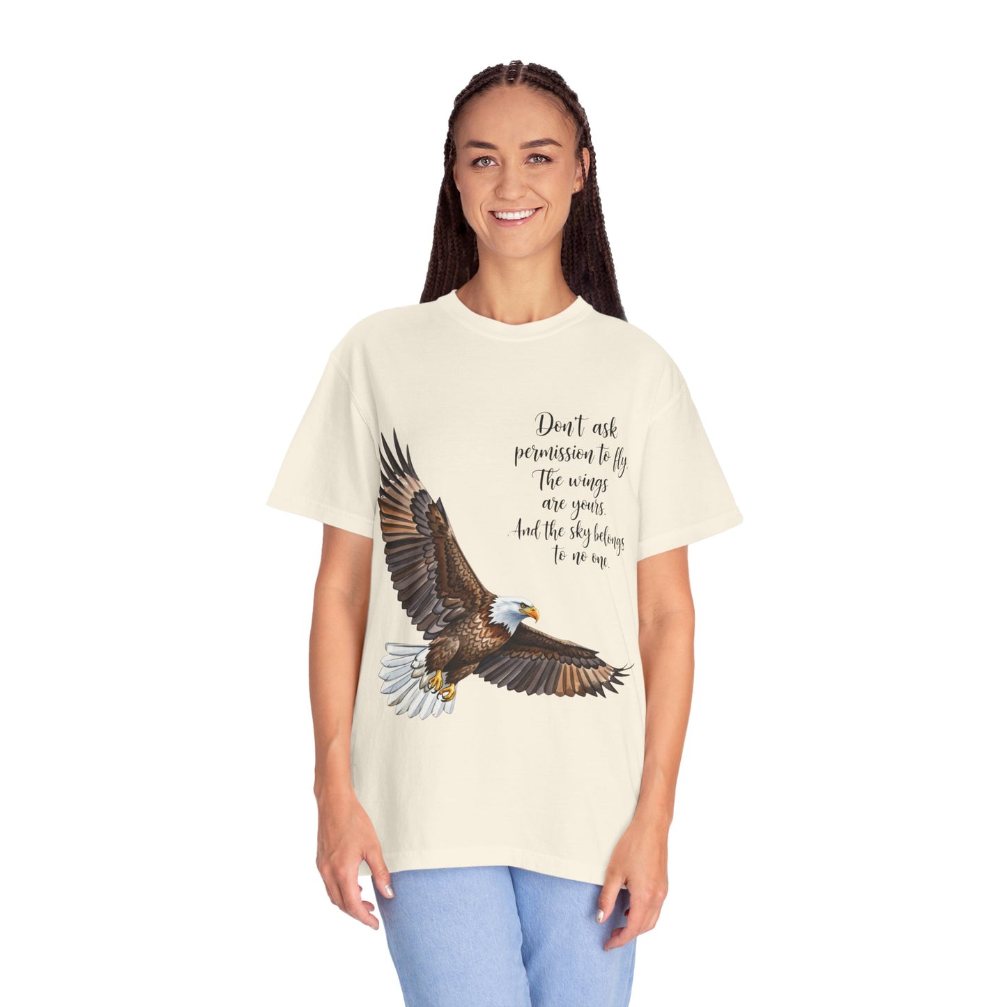 Inspirational Eagle T-Shirt, Motivational Apparel, Gift for Nature Lovers, Unisex Size, Eco-Friendly Fashion, Casual Wear