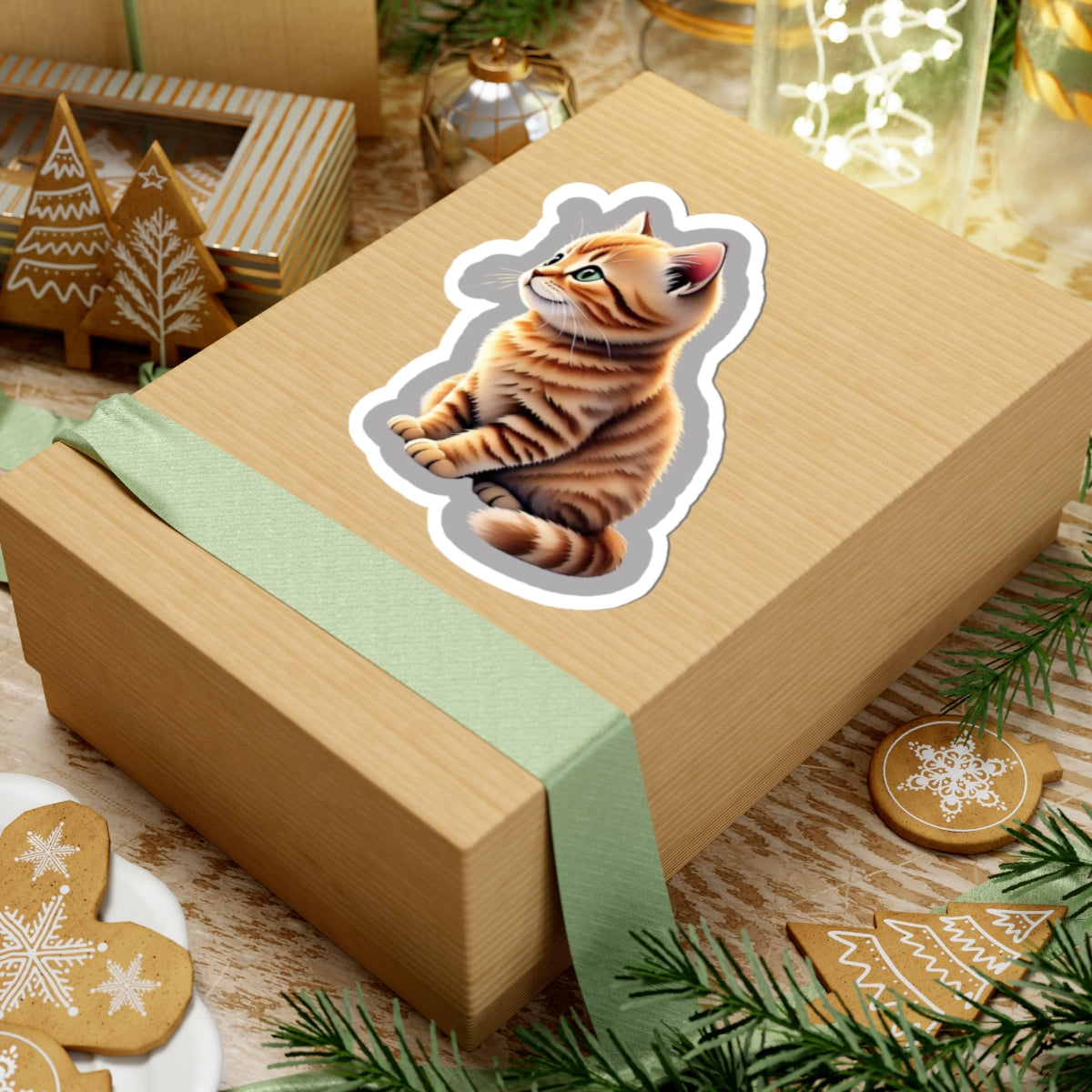 Adorable Cat Kiss-Cut Stickers - Perfect for Cat Lovers, Laptops & Decor