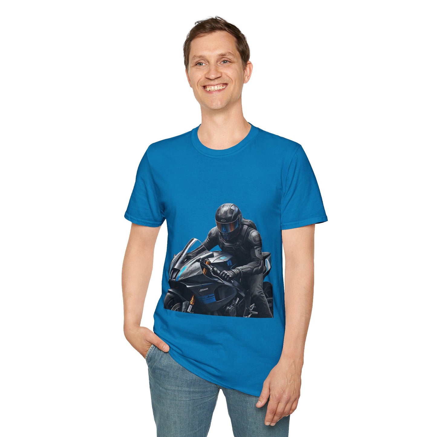 Motorcycle Rider Tee - Unisex Softstyle T-Shirt