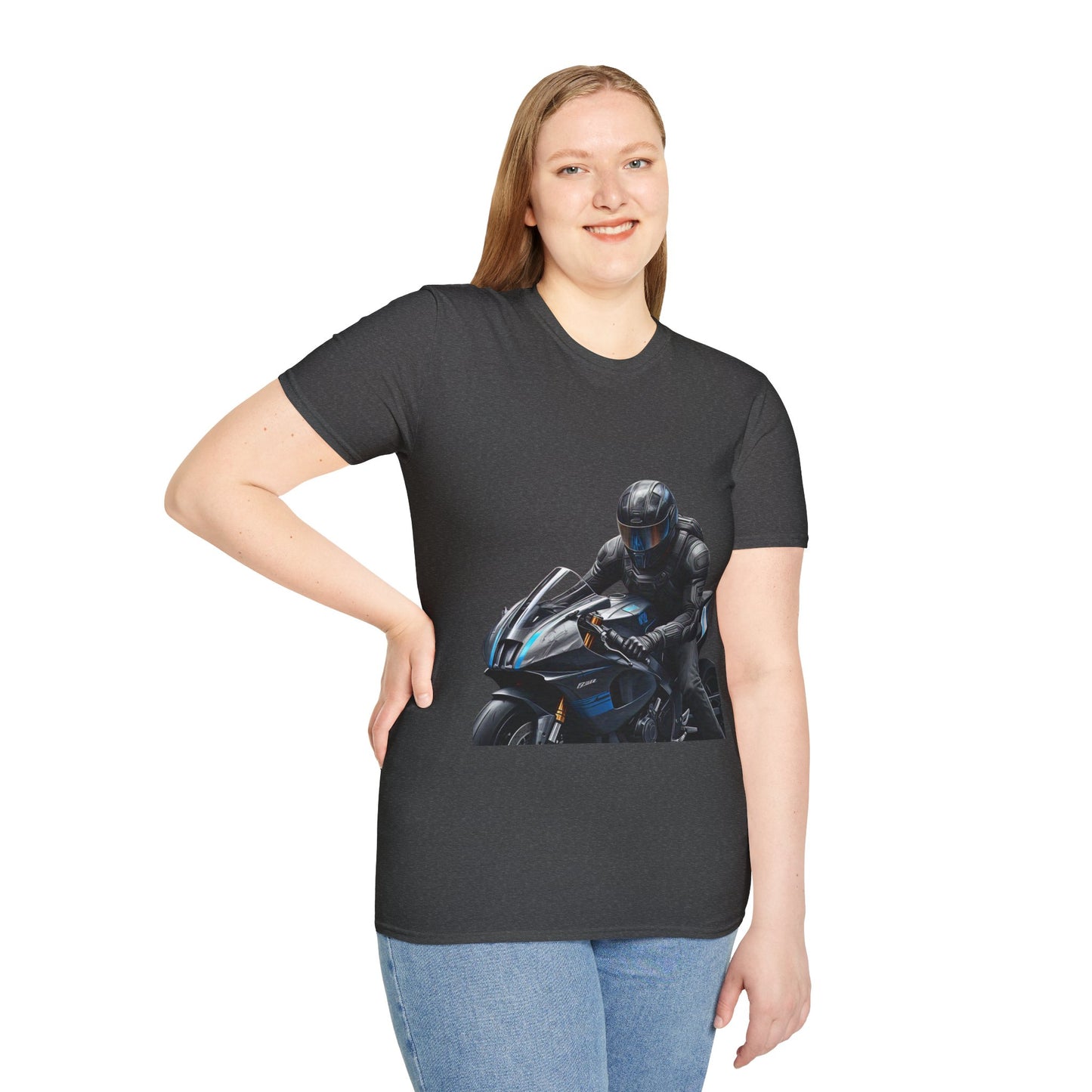 Motorcycle Rider Tee - Unisex Softstyle T-Shirt