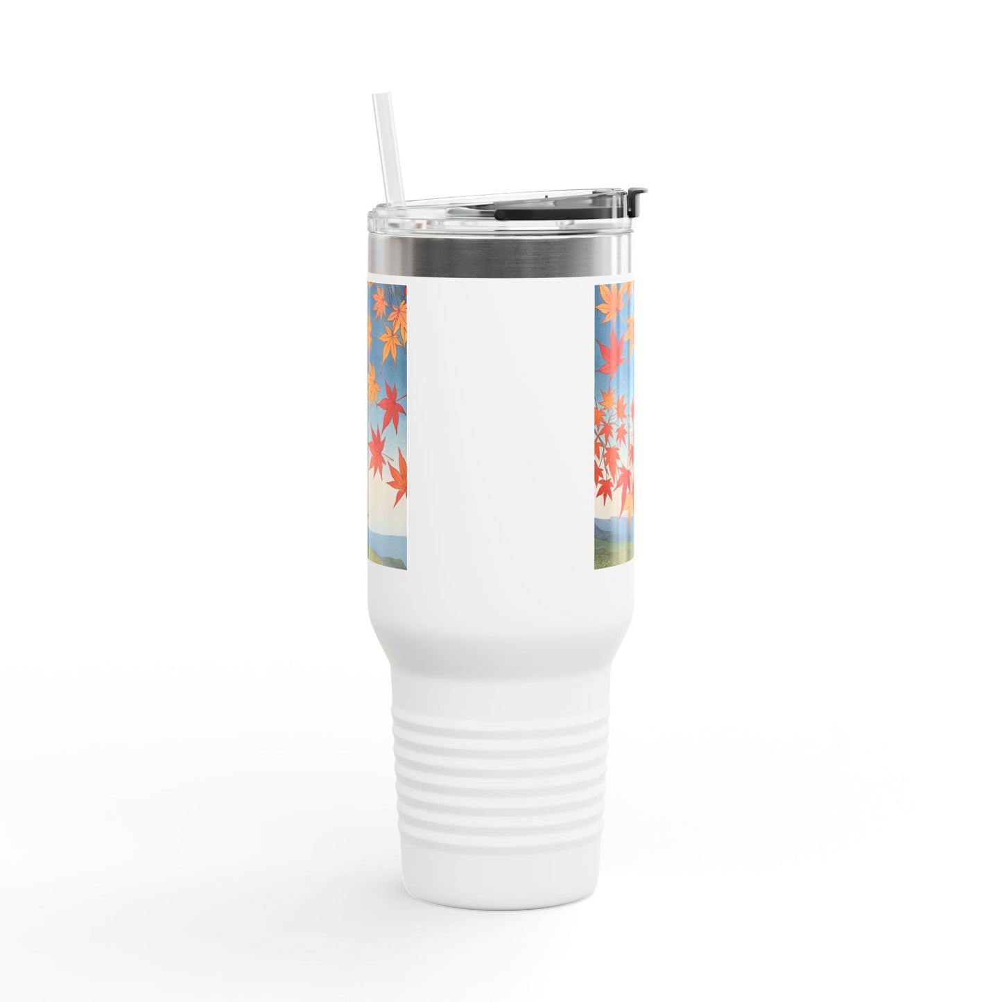 Autumn Leaves Insulated Travel Mug - 40oz Travel Cup with Straw