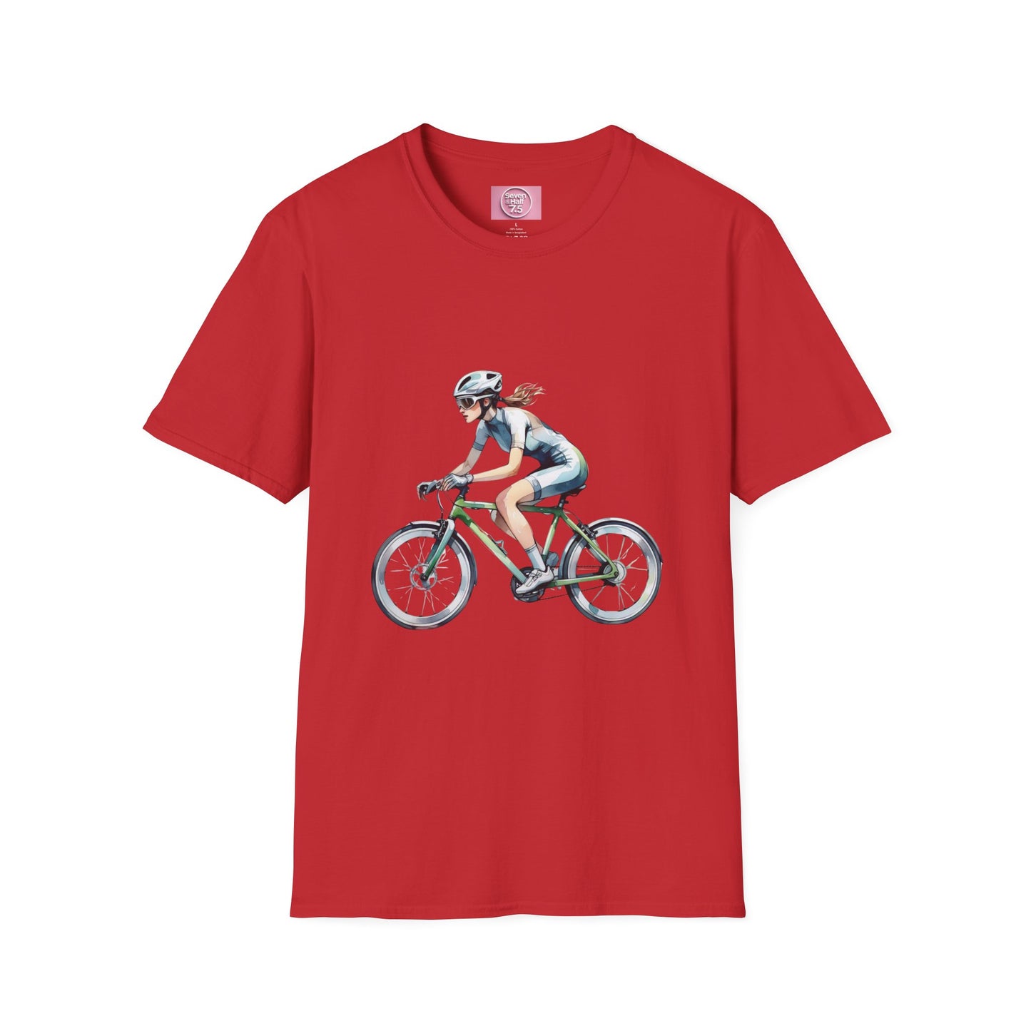 Cycling Enthusiast Softstyle T-Shirt – Sporty Graphic Tee for Bikers