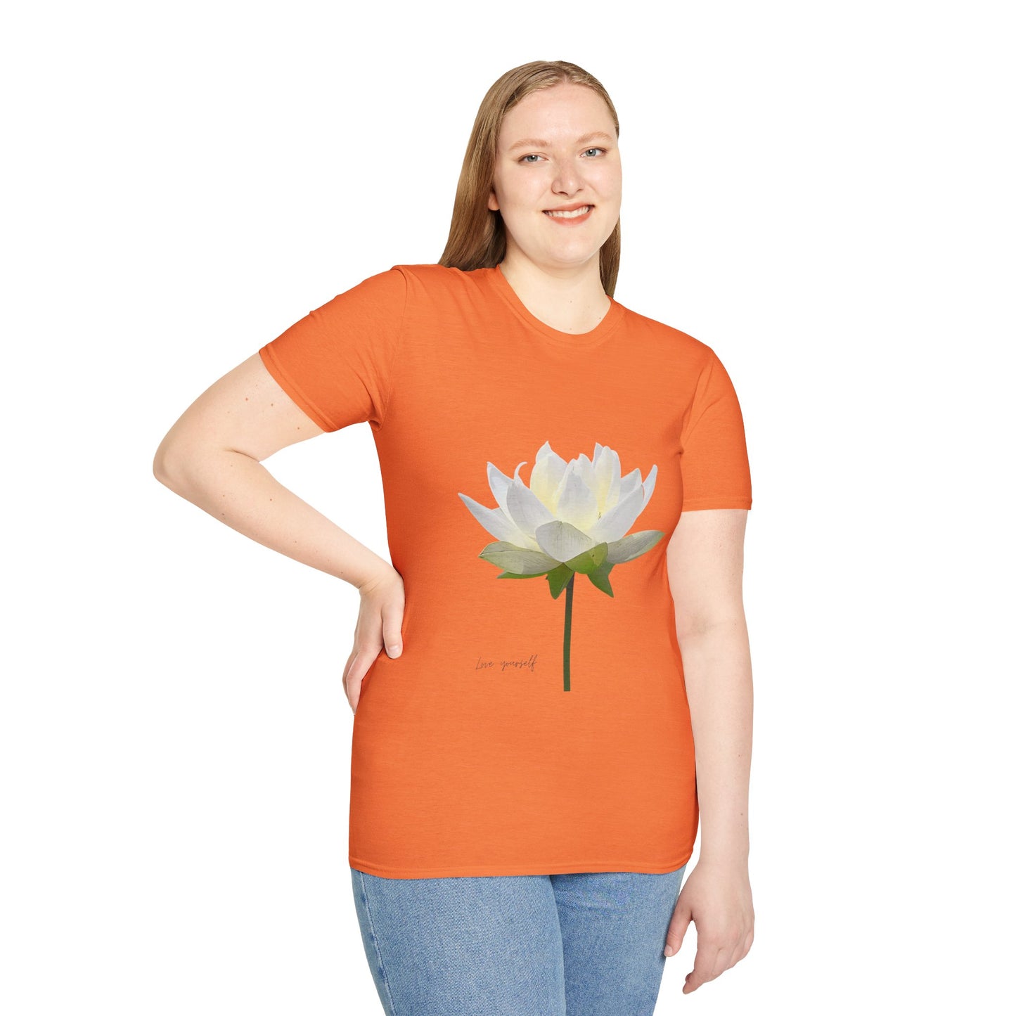 Love Yourself Lotus Flower T-Shirt - Unisex Softstyle Tee
