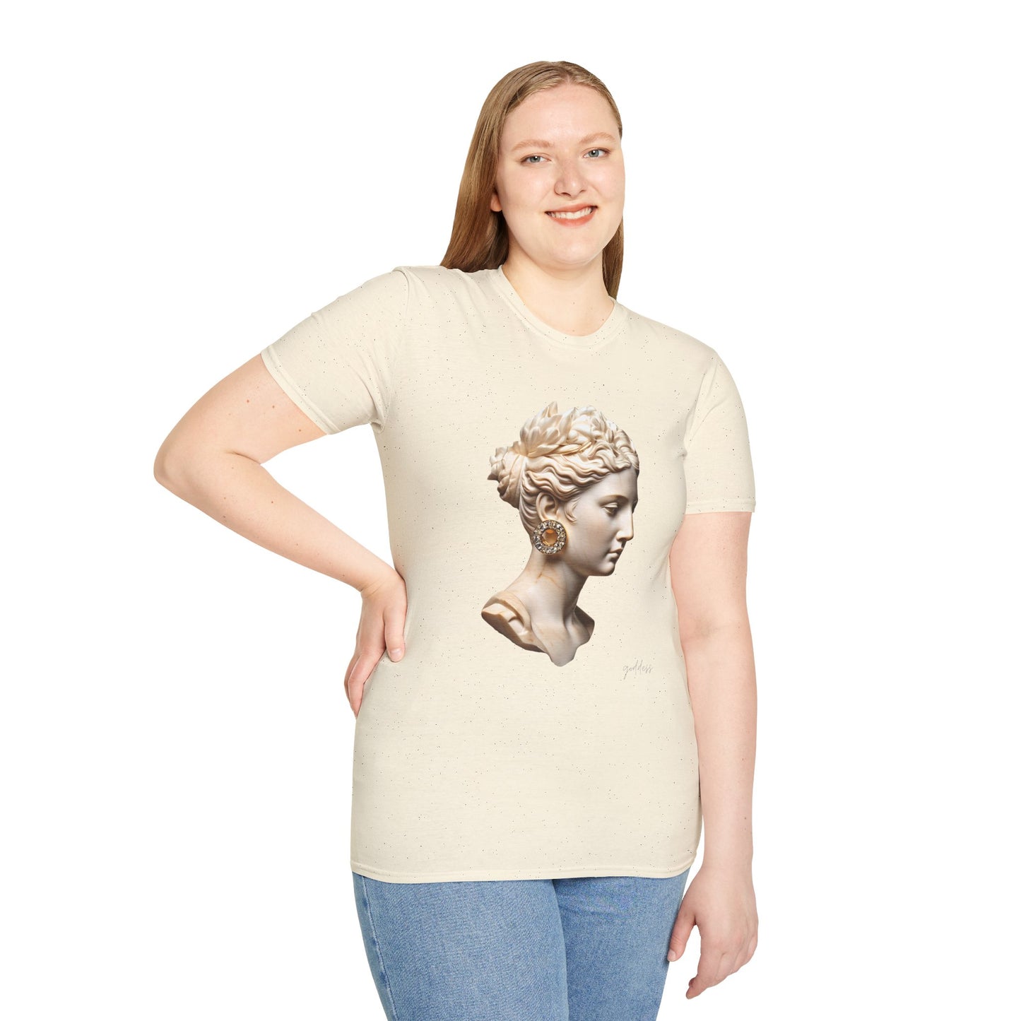 Classical Art Softstyle T-Shirt - Elegant Athena Design