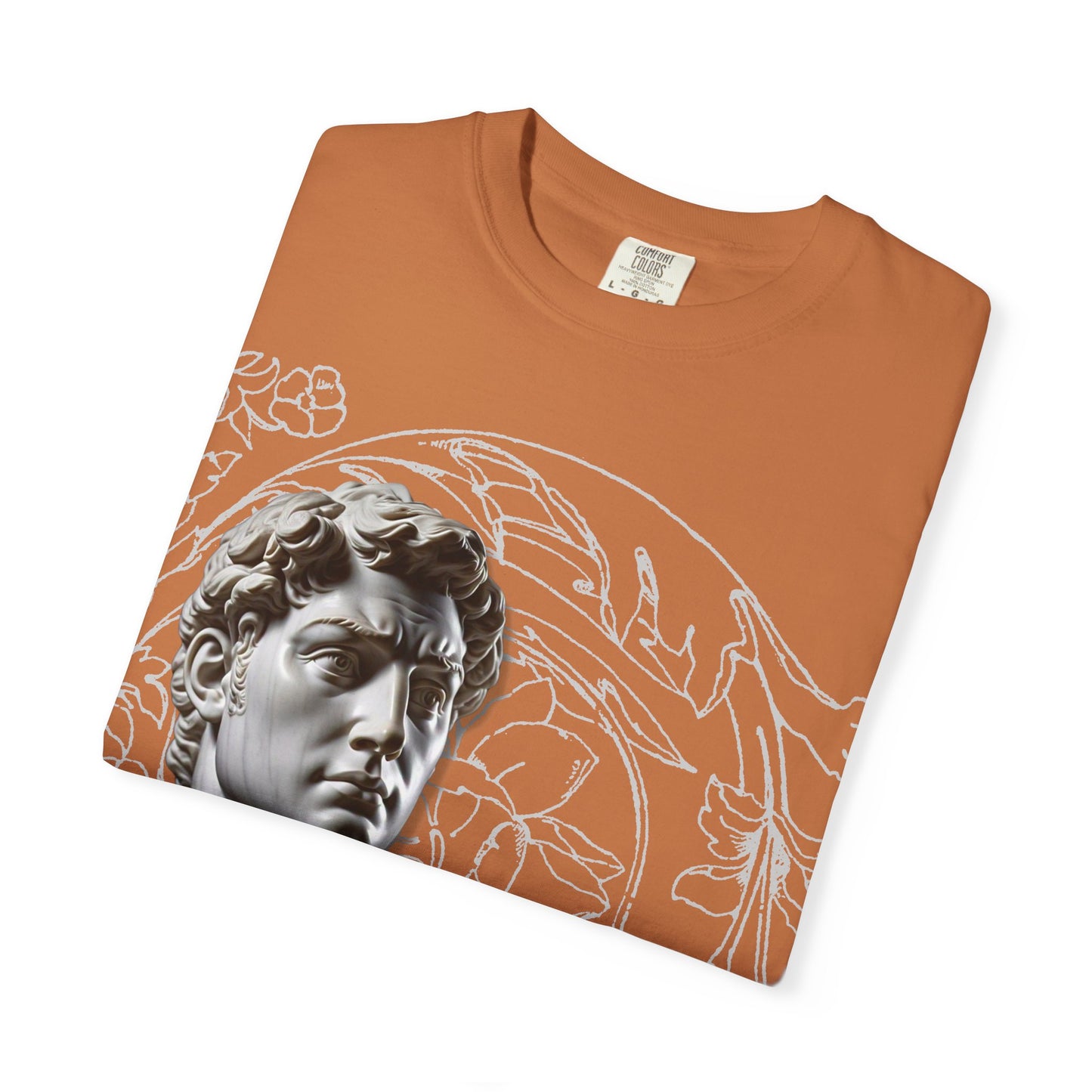 Artistic Roman Garment-Dyed T-shirt - Classic Sculpture Design