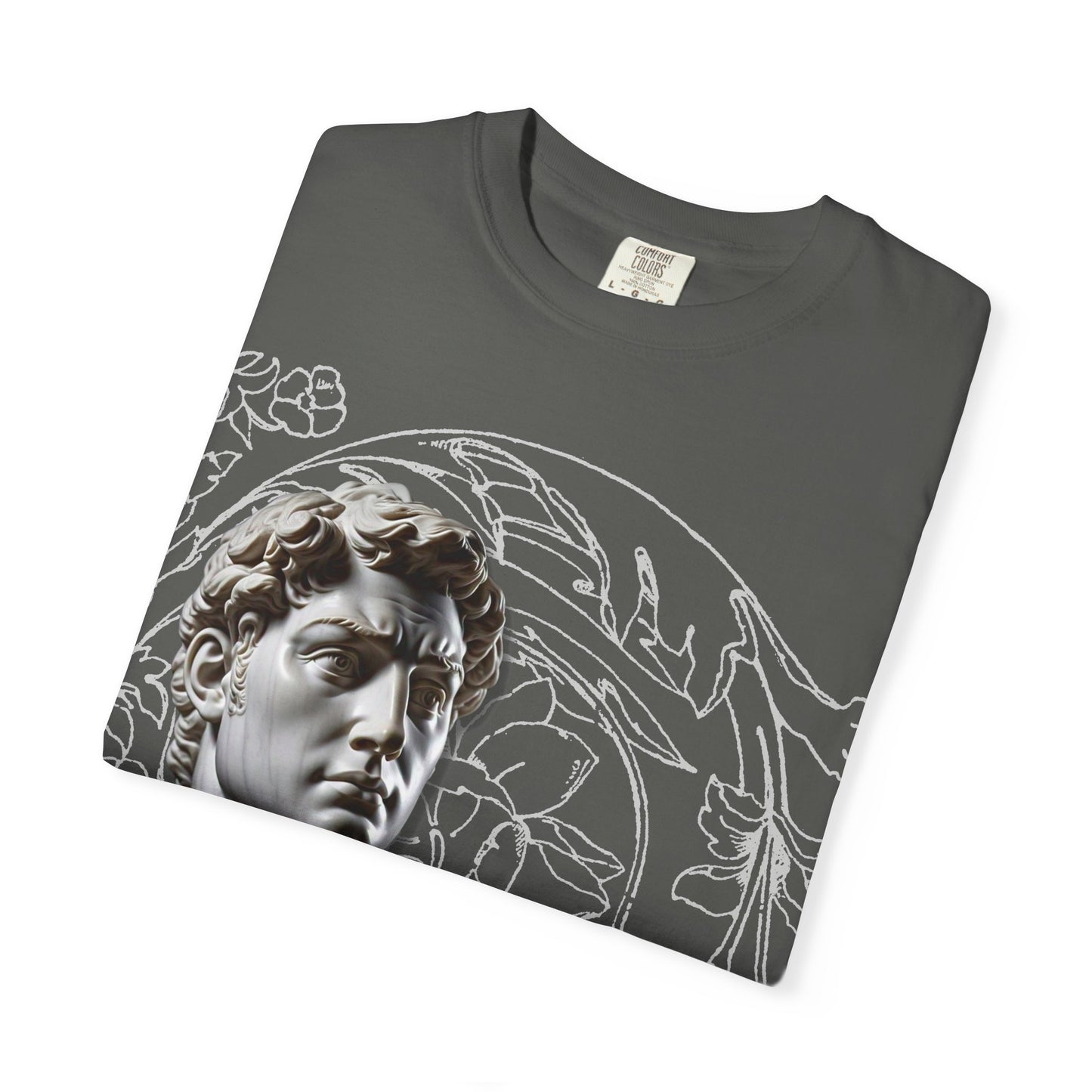 Artistic Roman Garment-Dyed T-shirt - Classic Sculpture Design