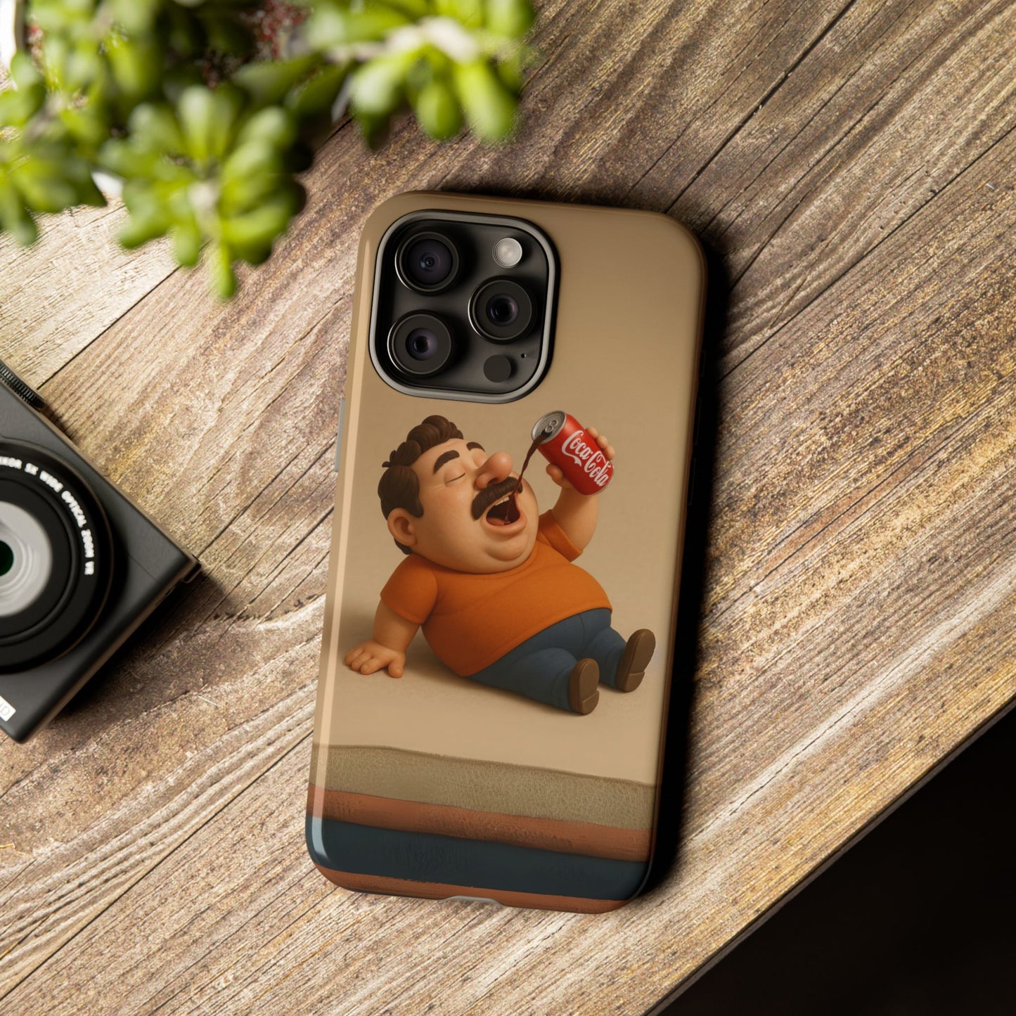 Funny Cartoon Phone Case - 'Coca-Cola Chill' Design