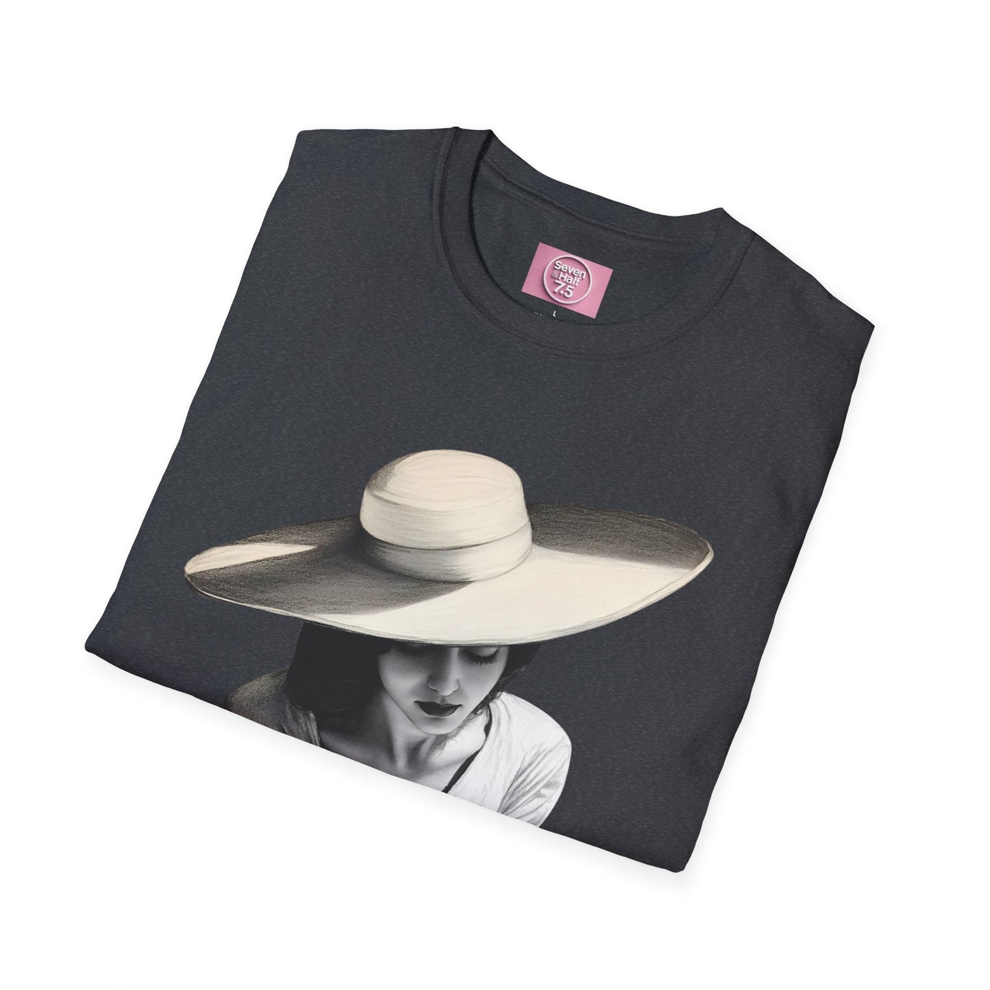 Artistic Women's Softstyle T-Shirt - Charcoal art Design