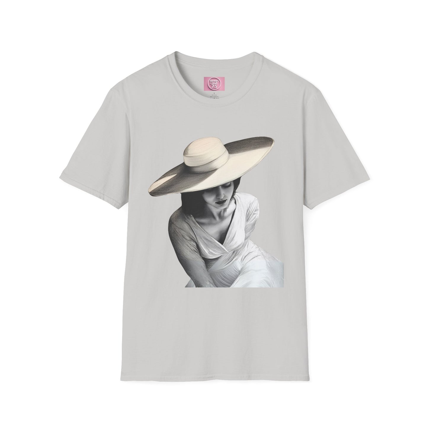 Artistic Women's Softstyle T-Shirt - Charcoal art Design