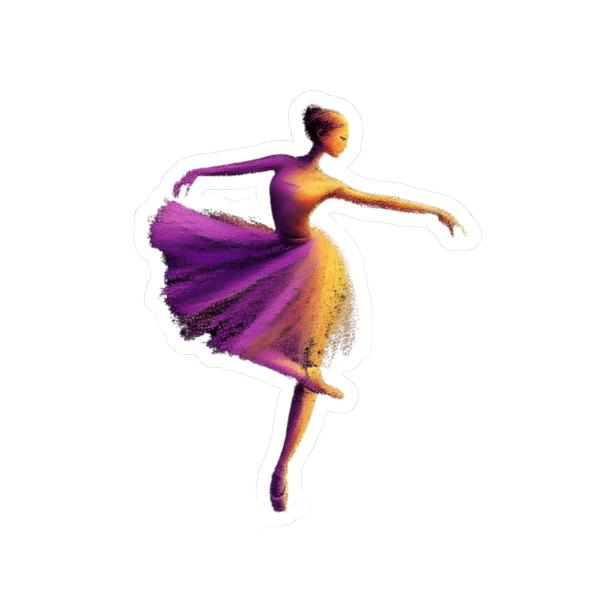 Elegant Ballerina Kiss-Cut Stickers - Perfect for Dance Lovers & Decor
