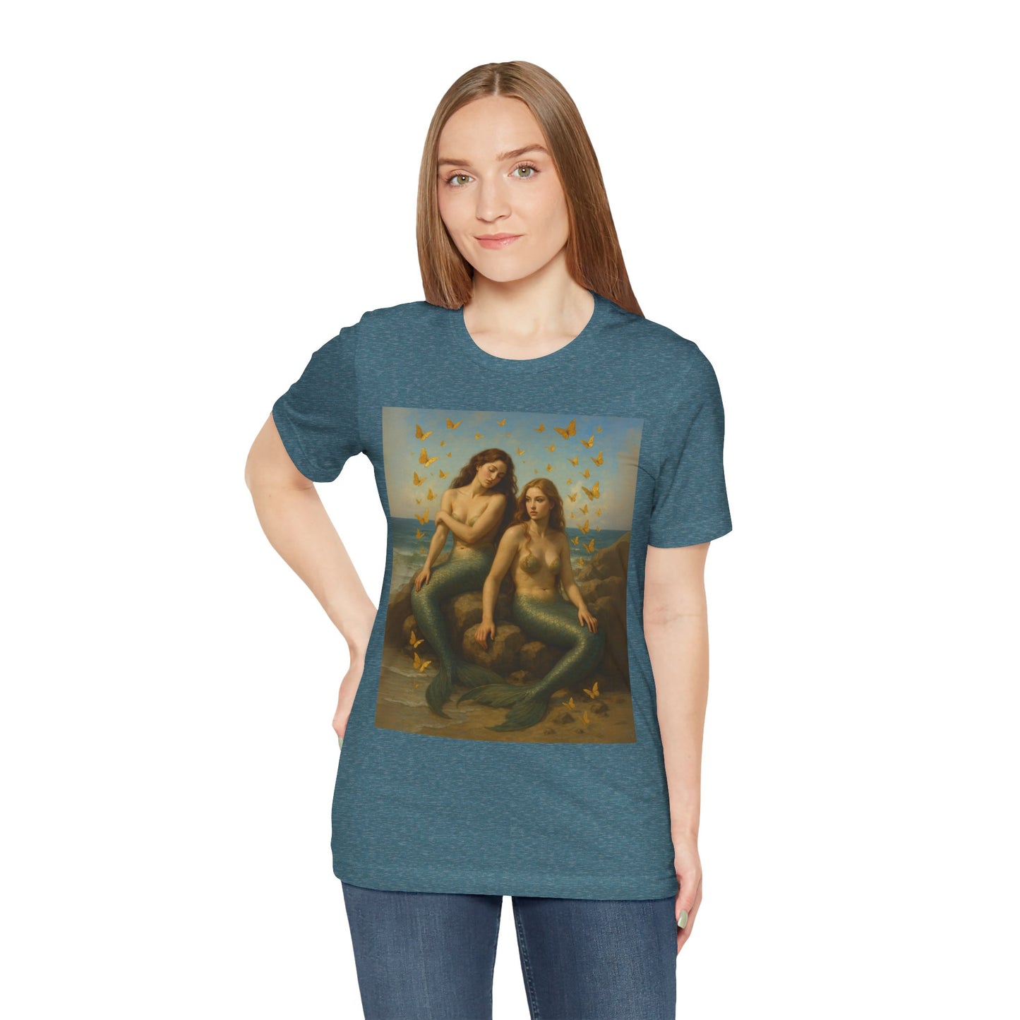 Mermaid Goddess Tee - Artistic Short Sleeve Shirt